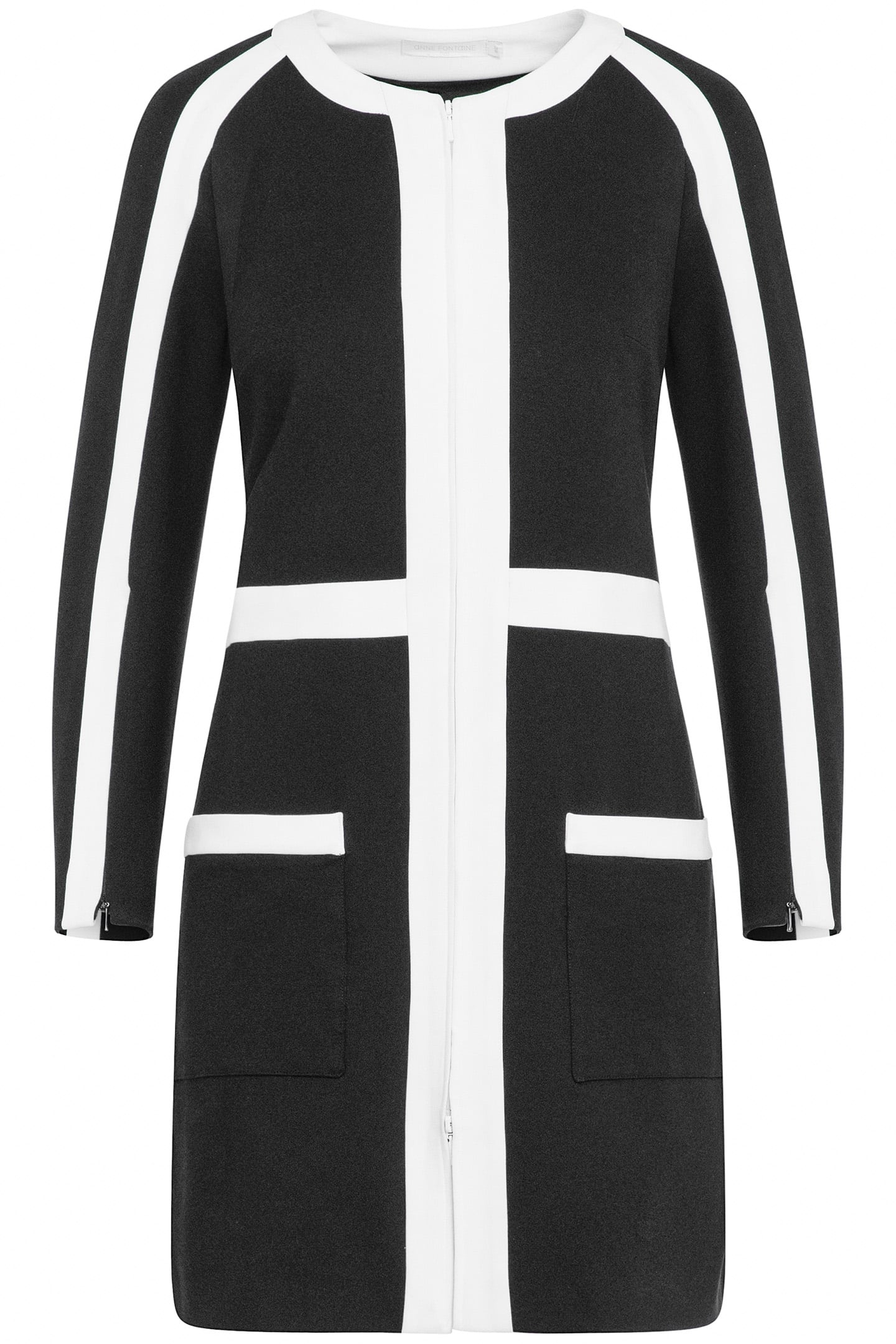 PRESENCE MANTEAU BLACK/WHITE 4