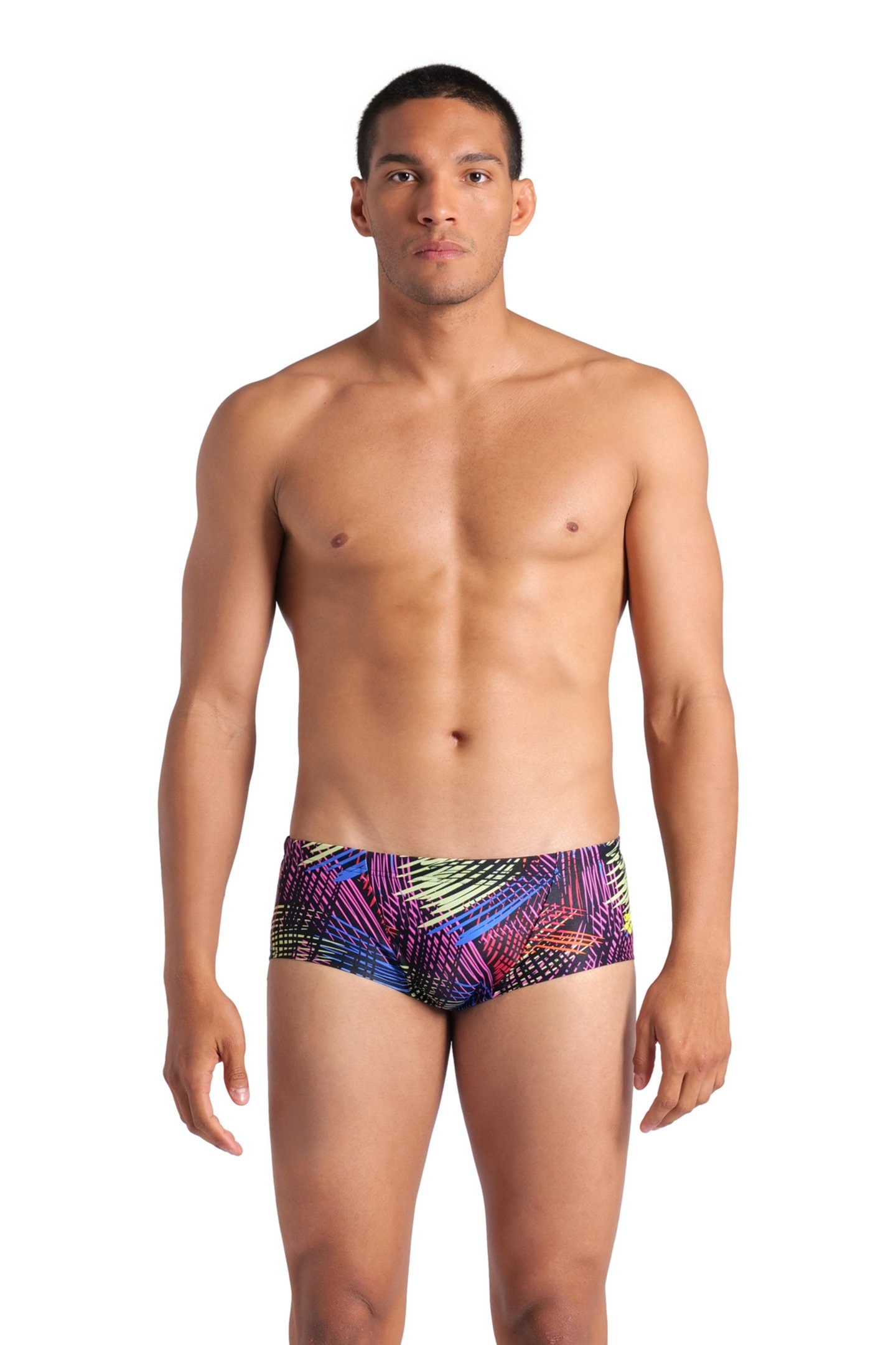 MEN'S ARENA ENERGY SWIM LOW WAIST SHORT BLACK MULTI 1