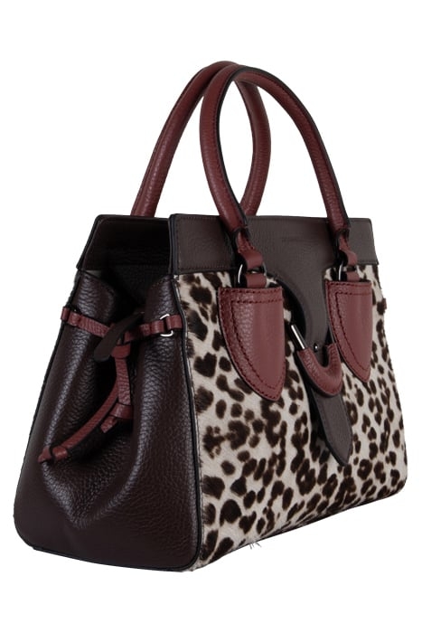 ANIMAL MIXED FABRIC HANDBAG 4