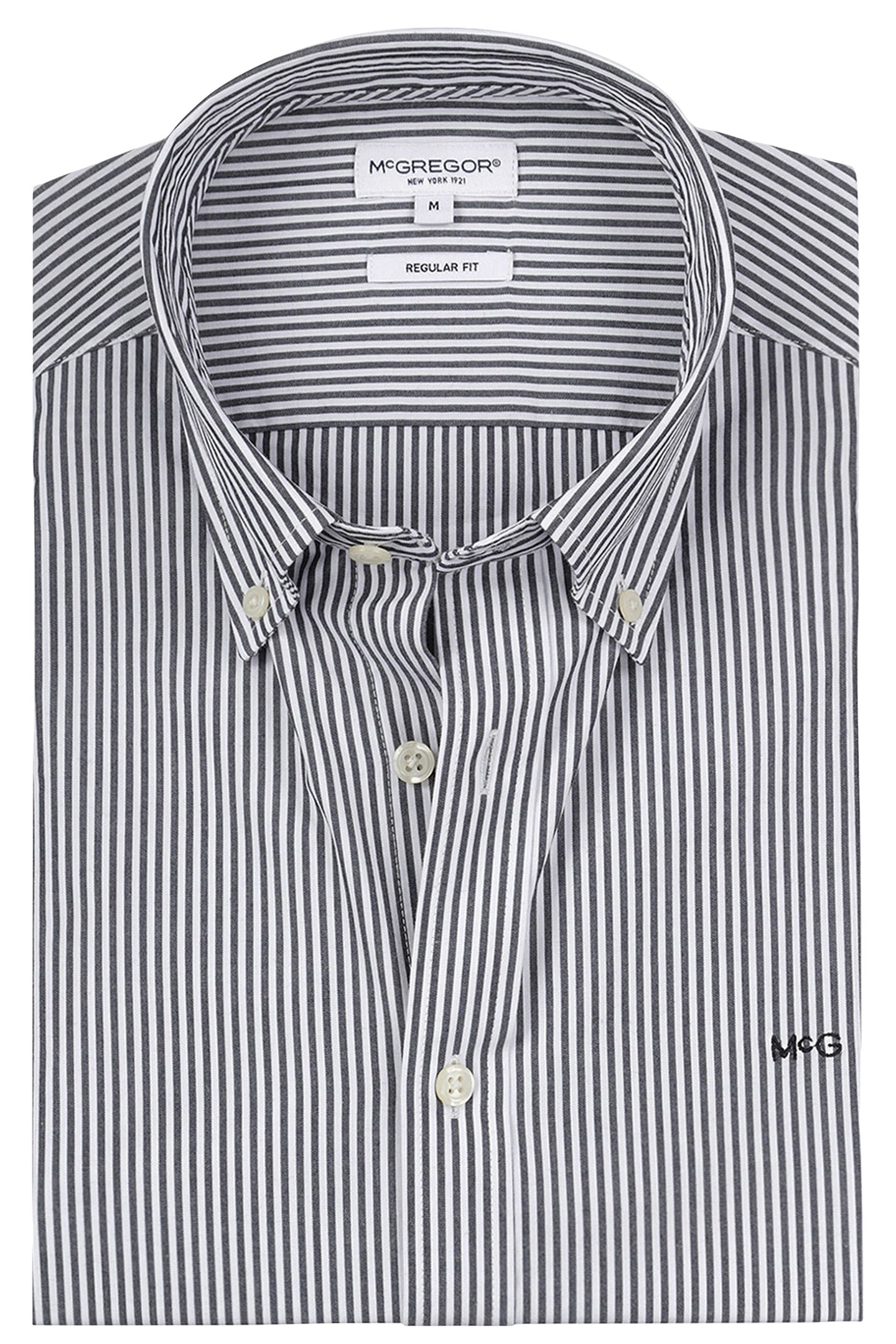 POPLIN STRIPE PEACHED SHIRT NAVY 3