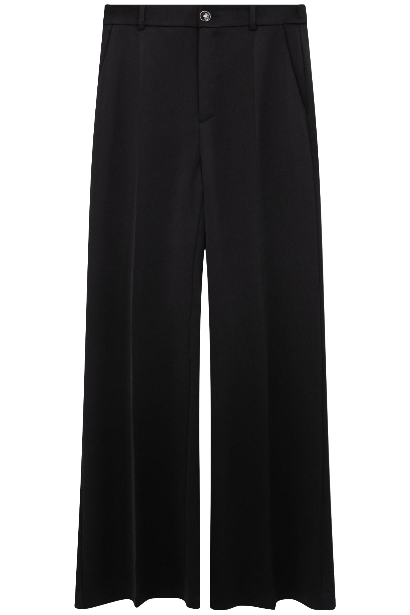 PHOCAS - BLACK SATIN TUXEDO-STYLE PANTS 1
