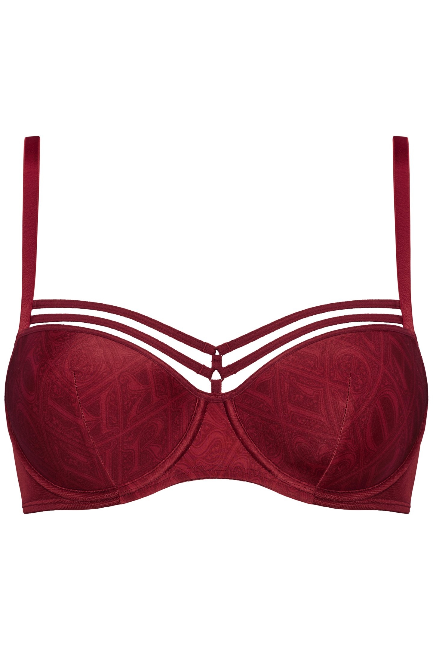 SEDUCTION BRAPLUNGE BALCONYWIRED PADDED RED 3