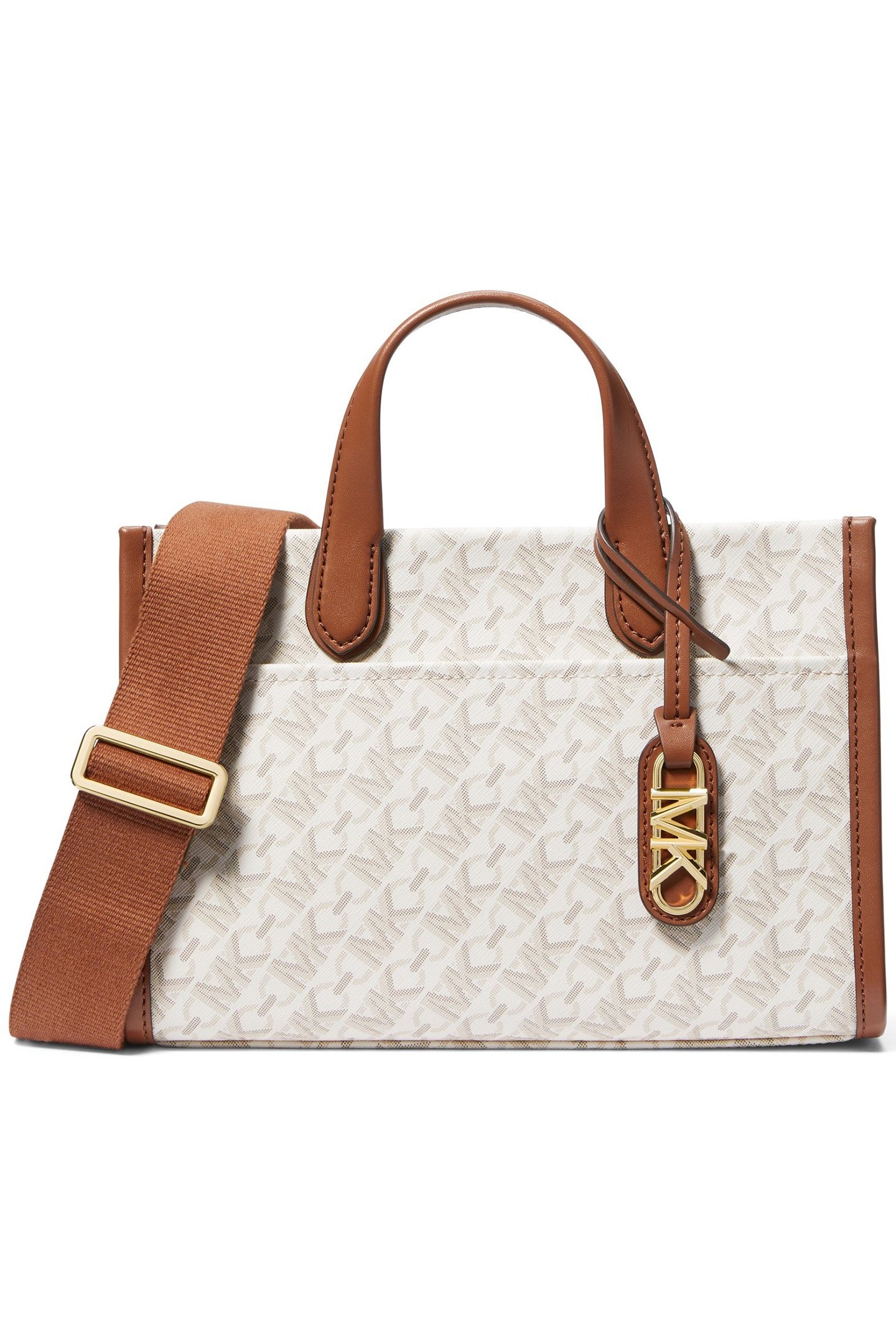 EW MESSENGER BAG IN CREAM AND BROWN 1