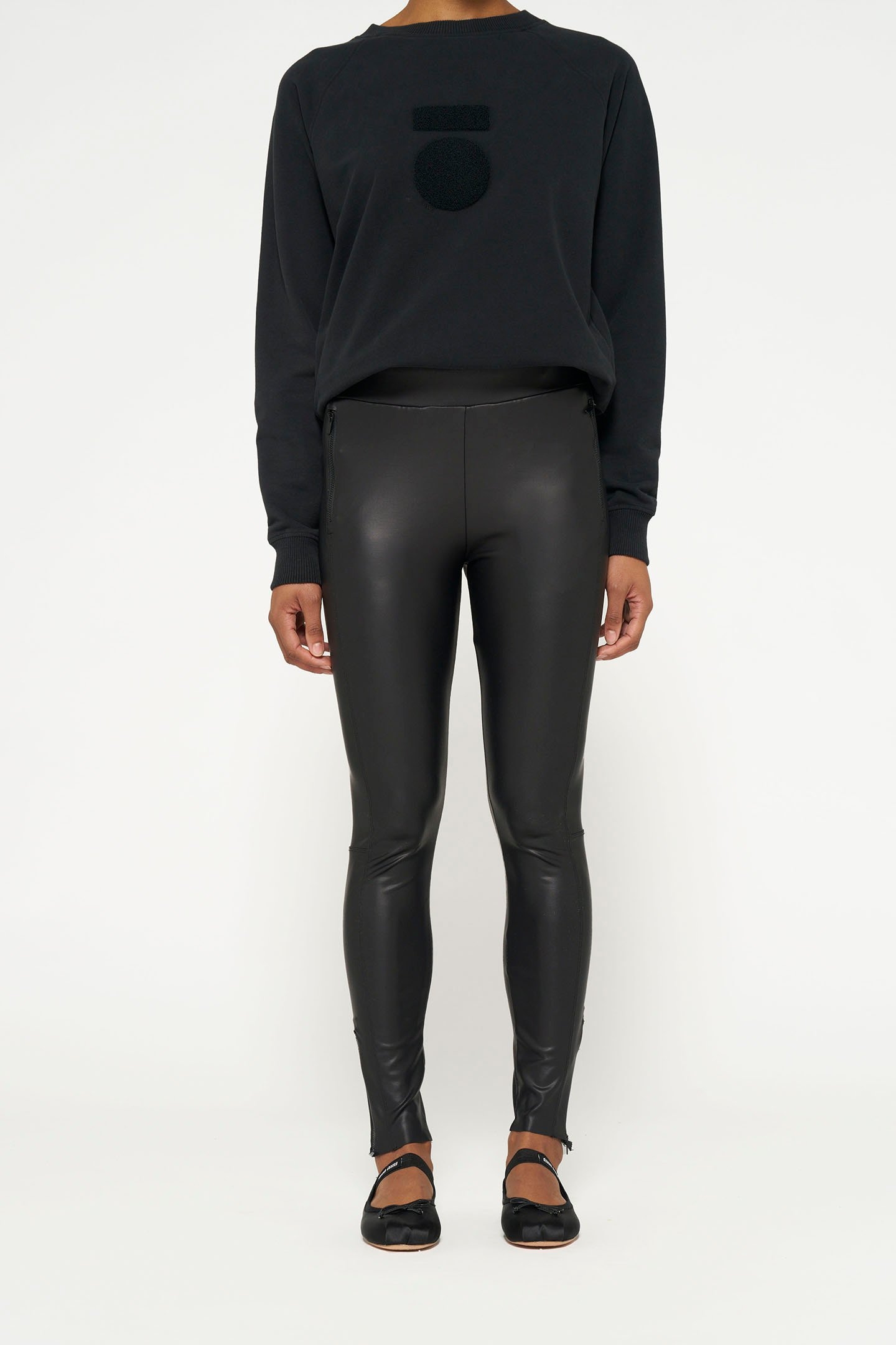 THE LEATHERLOOK LEGGINGS BLACK 2