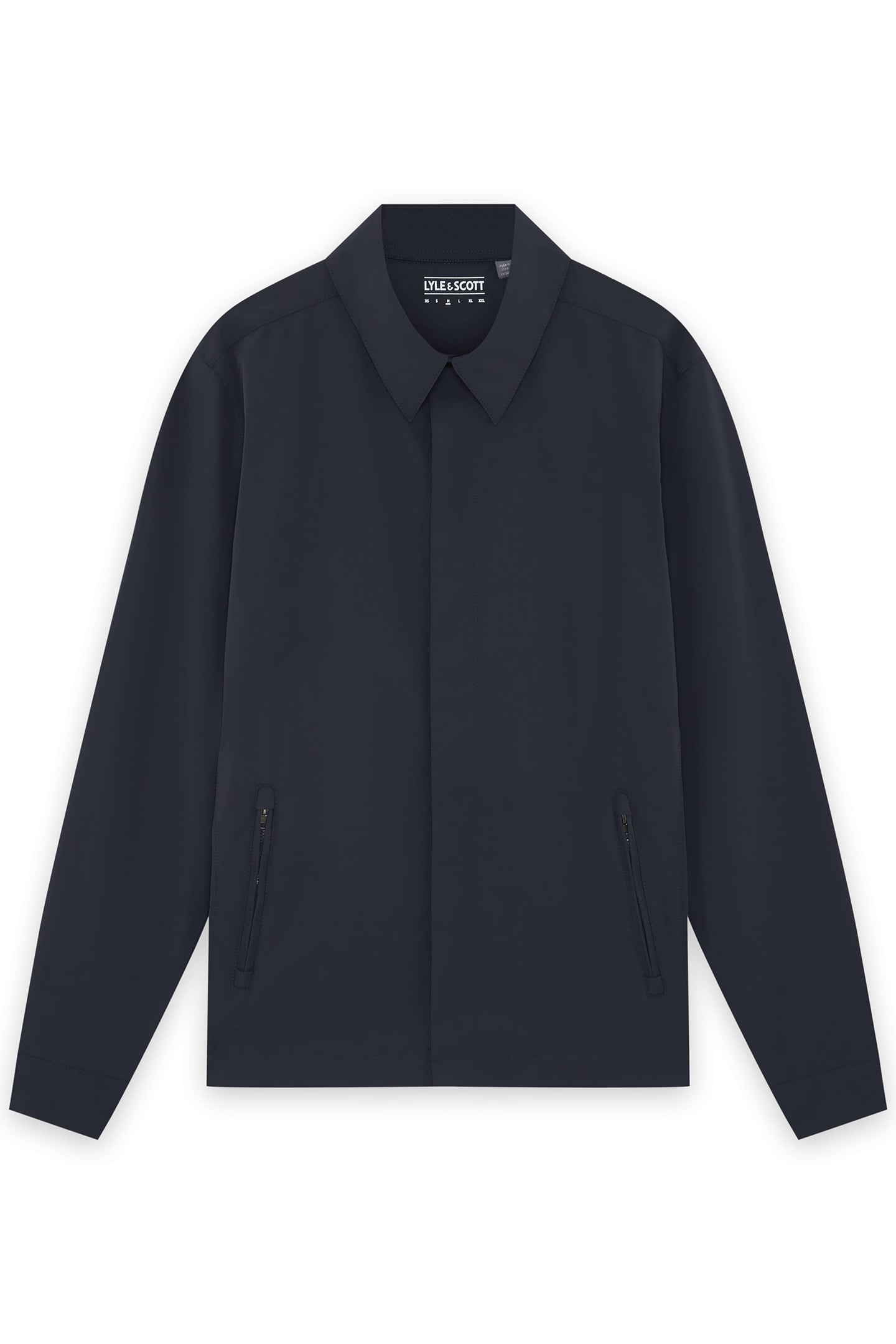 ZIP THROUGH NYLON OVERSHIRT DARK NAVY 4