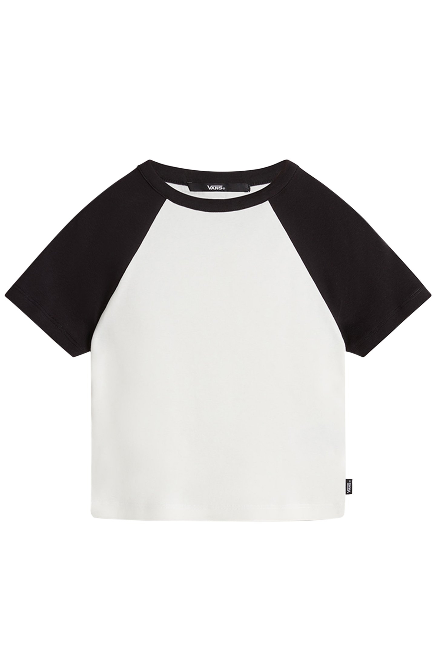 GIRLS CLARE RAGLAN TEE WHITE/BLACK 1