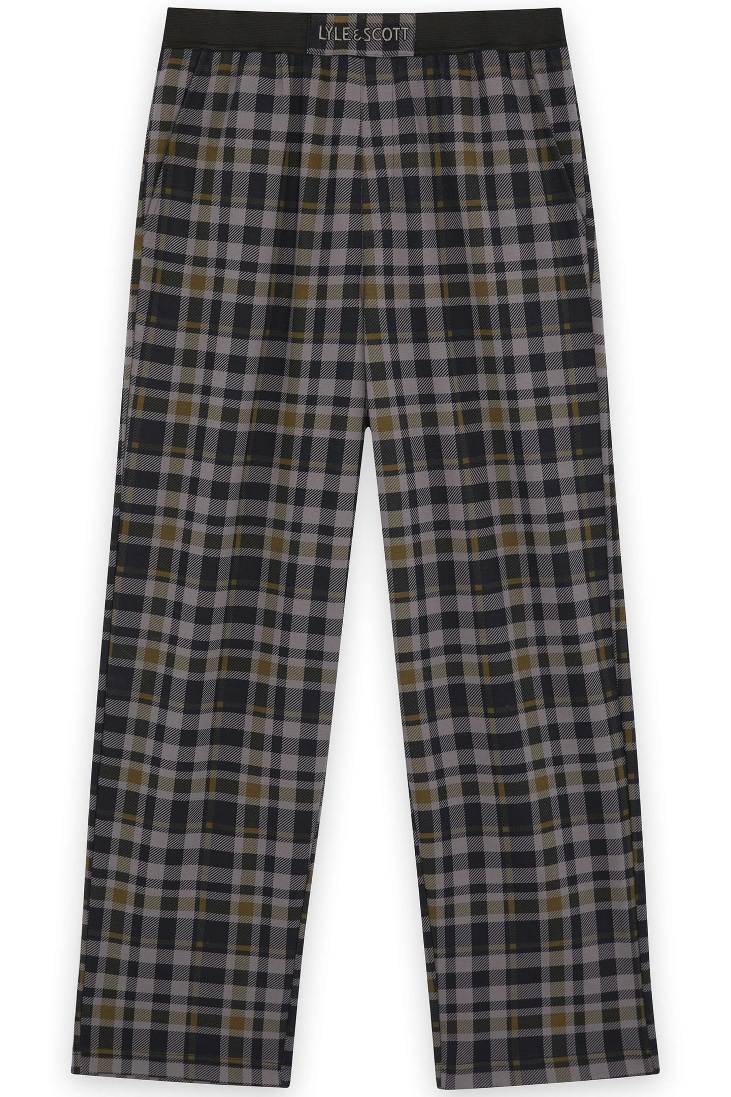 LOUNGEWEAR JERSEY CHECK PANT OLIVE 4