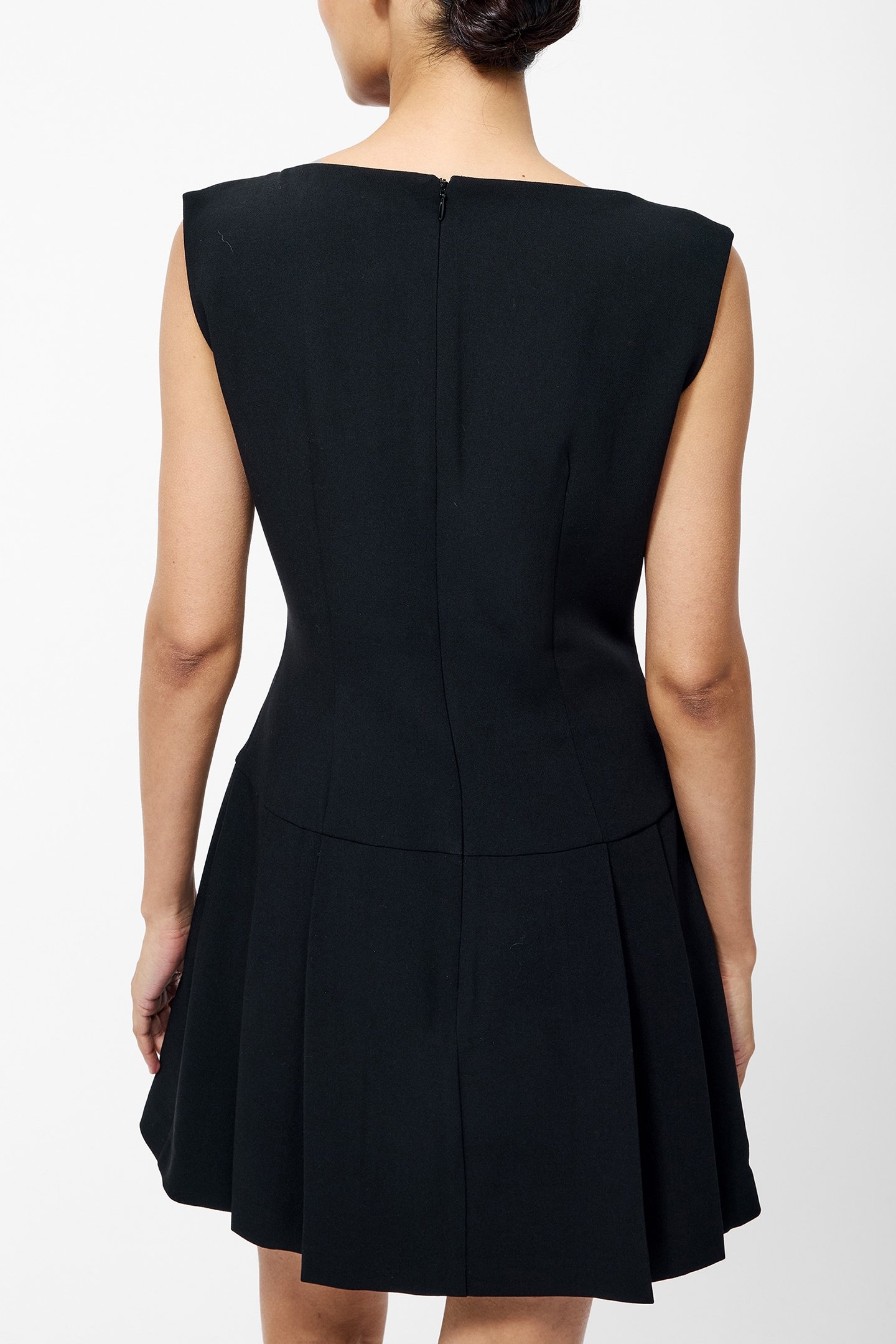 AZRA TWILL TAILORED DRESS BLACK 2