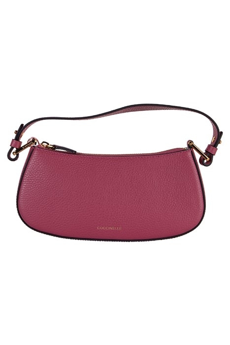 MINI SHOULDER BAG IN GRAINED LEATHER IN ROSEWOOD 3