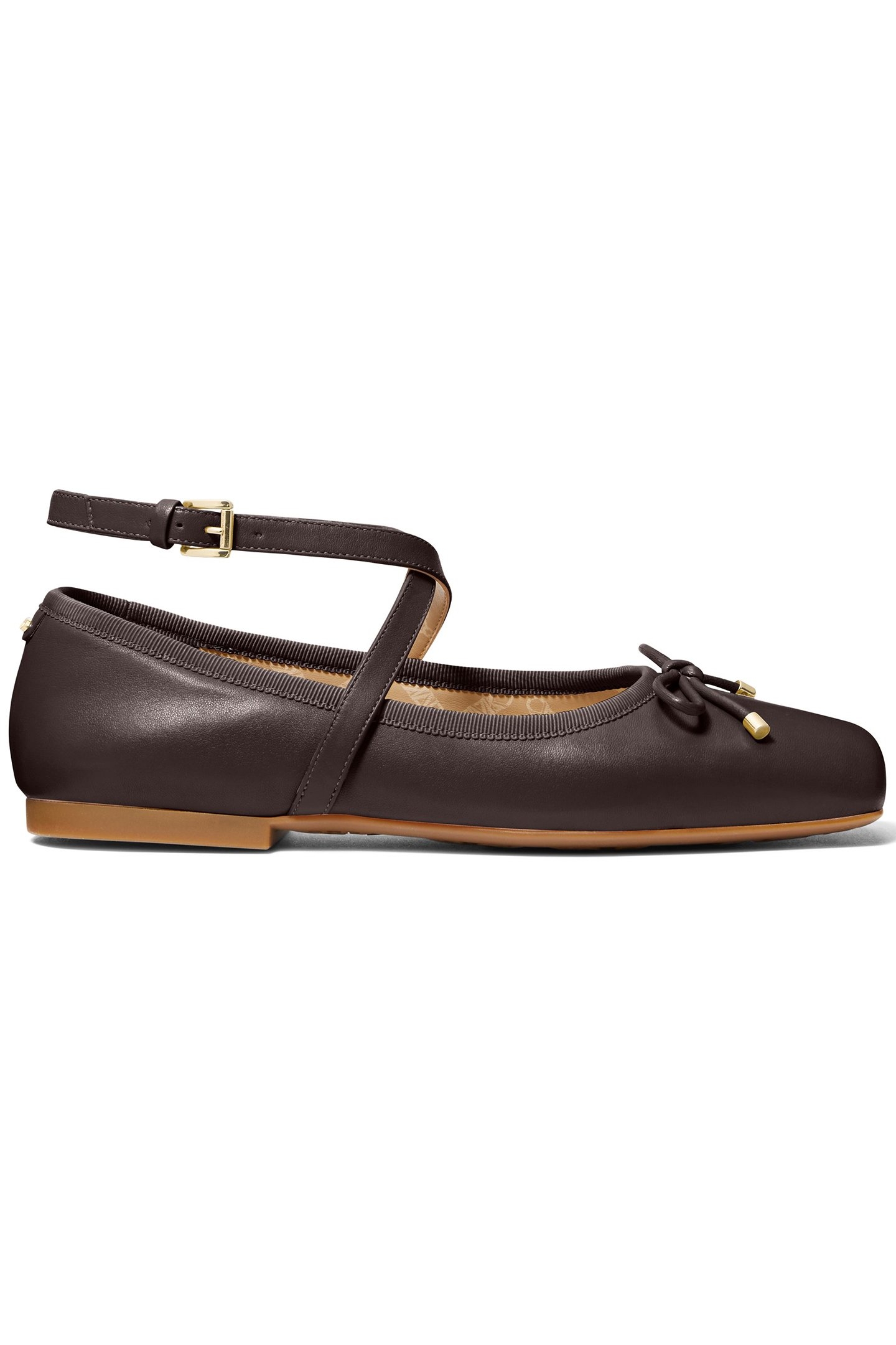 COLLETTE WRAP BALLET SHOE IN CHOCOLATE 1