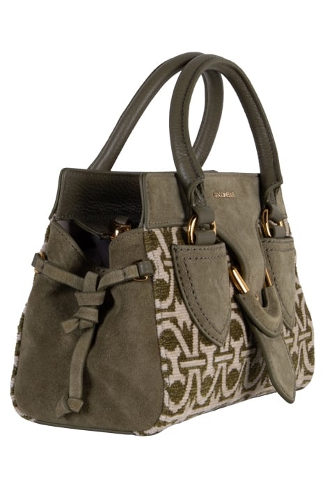 HANDBAG IN MIXED FABRIC 4