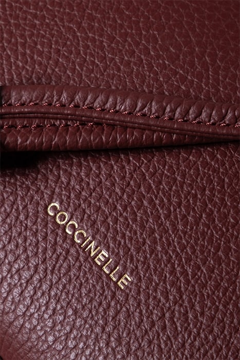 MINI SHOULDER BAG IN GRAINED LEATHER IN BRANDY 5