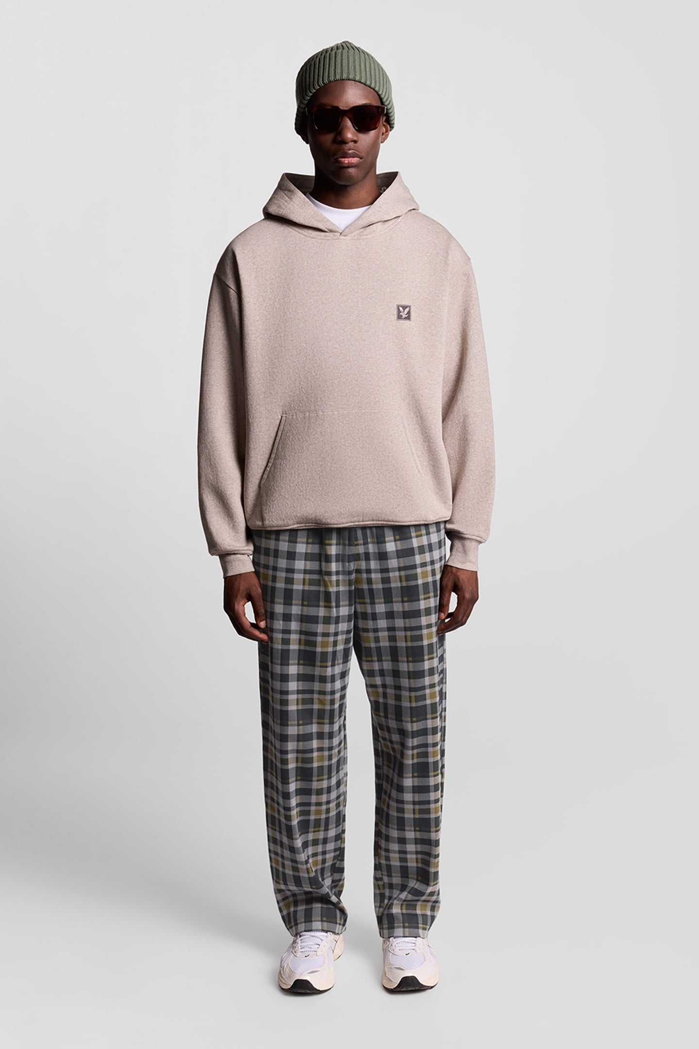 LOUNGEWEAR JERSEY CHECK PANT OLIVE 3