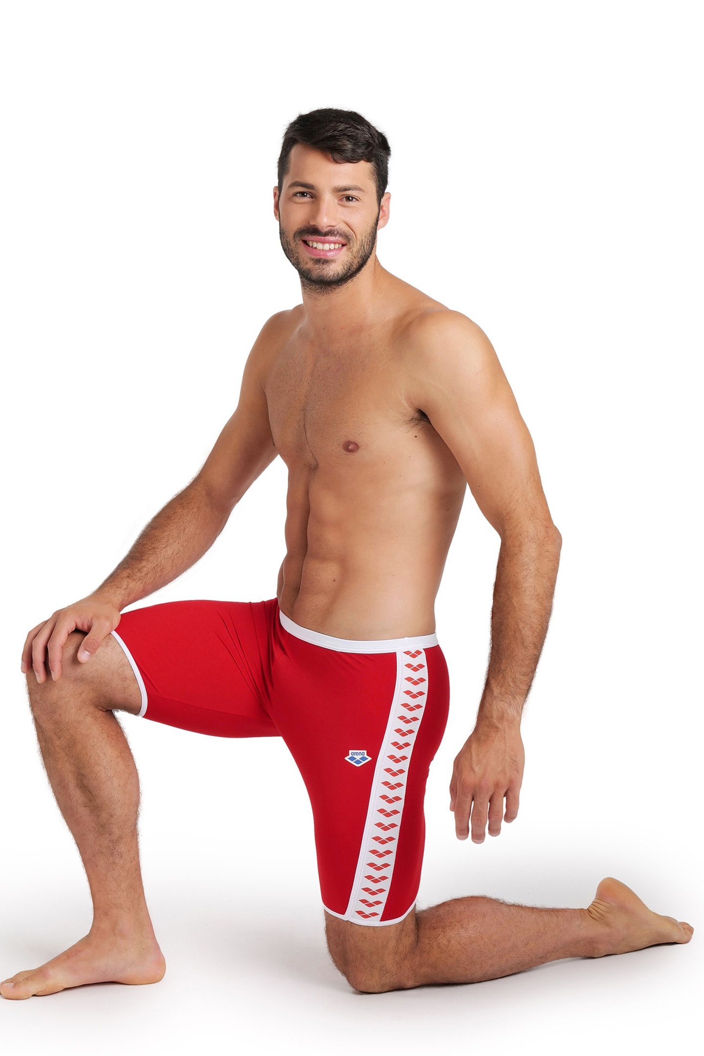 MEN'S ARENA ICONS SWIM JAMMER SOLID F RED WHITE 3