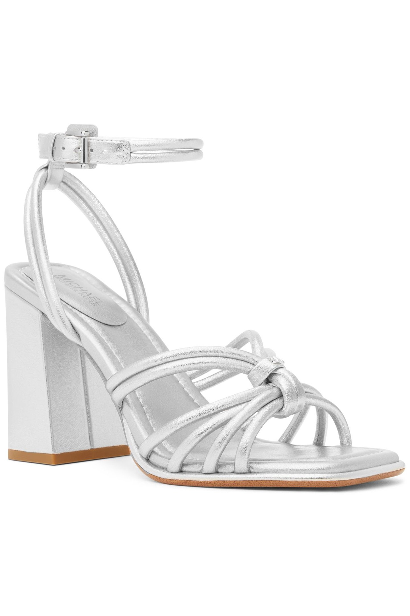 ASHIRTA BLOCK HEEL SANDAL IN SILVER 2