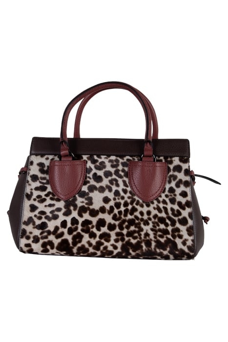 ANIMAL MIXED FABRIC HANDBAG 3