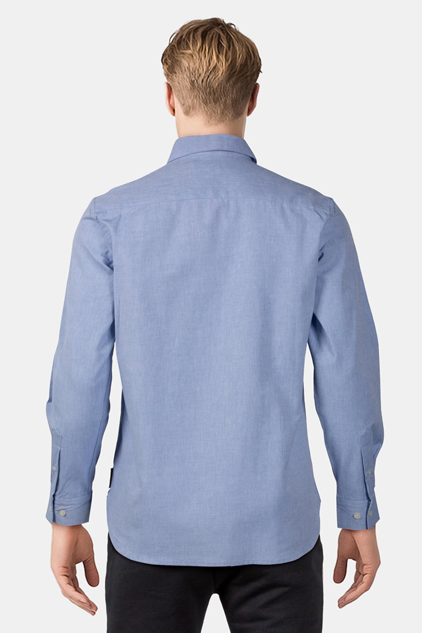 OXFORD LONG SLEEVE SHIRT SKY/MARINE 2