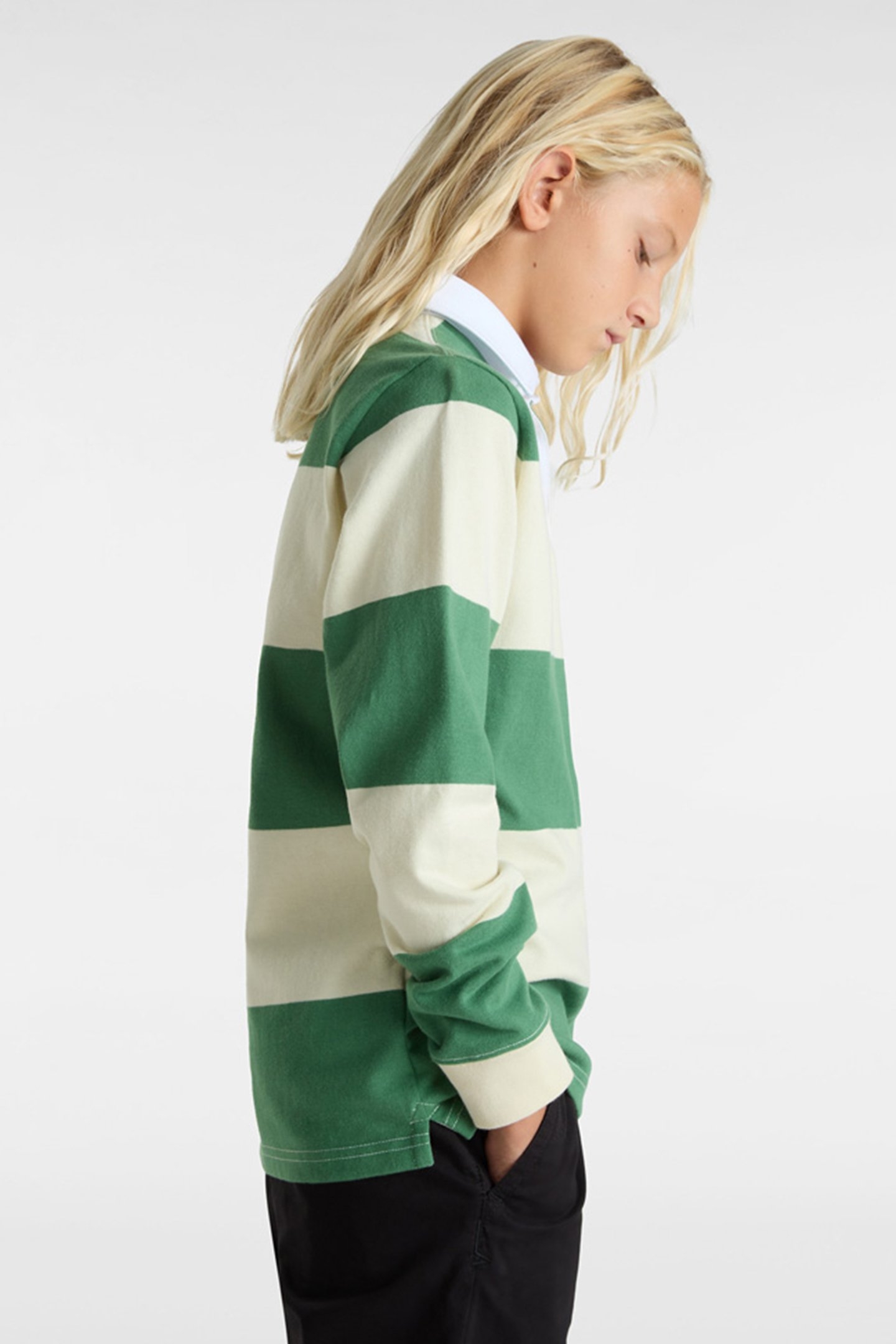 BOYS WARD RUGBY LS KNIT FAIRWAY/LEMON ICING 6