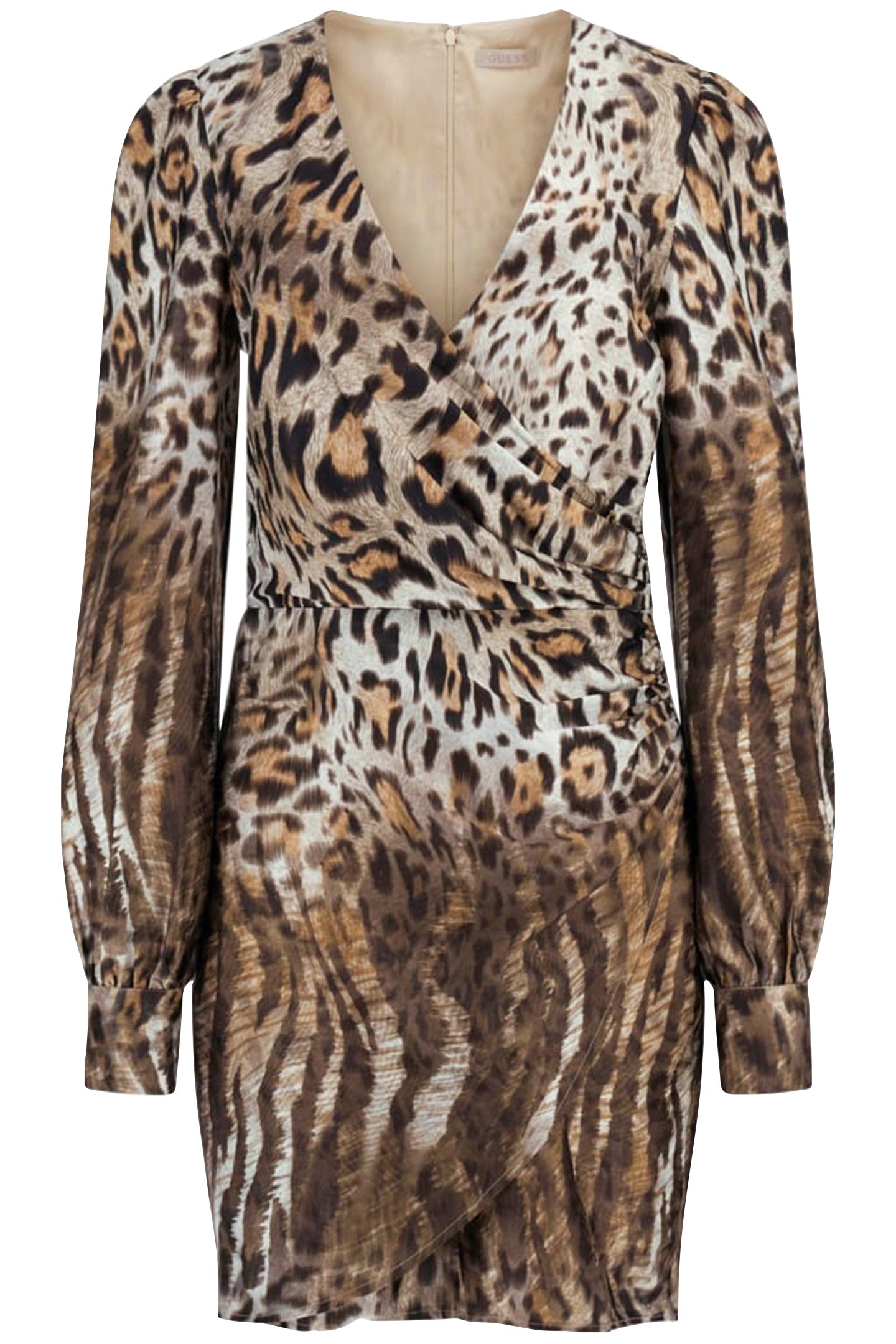MARION FIX WRAP DRES WAVY LEOPARD PRINT 4