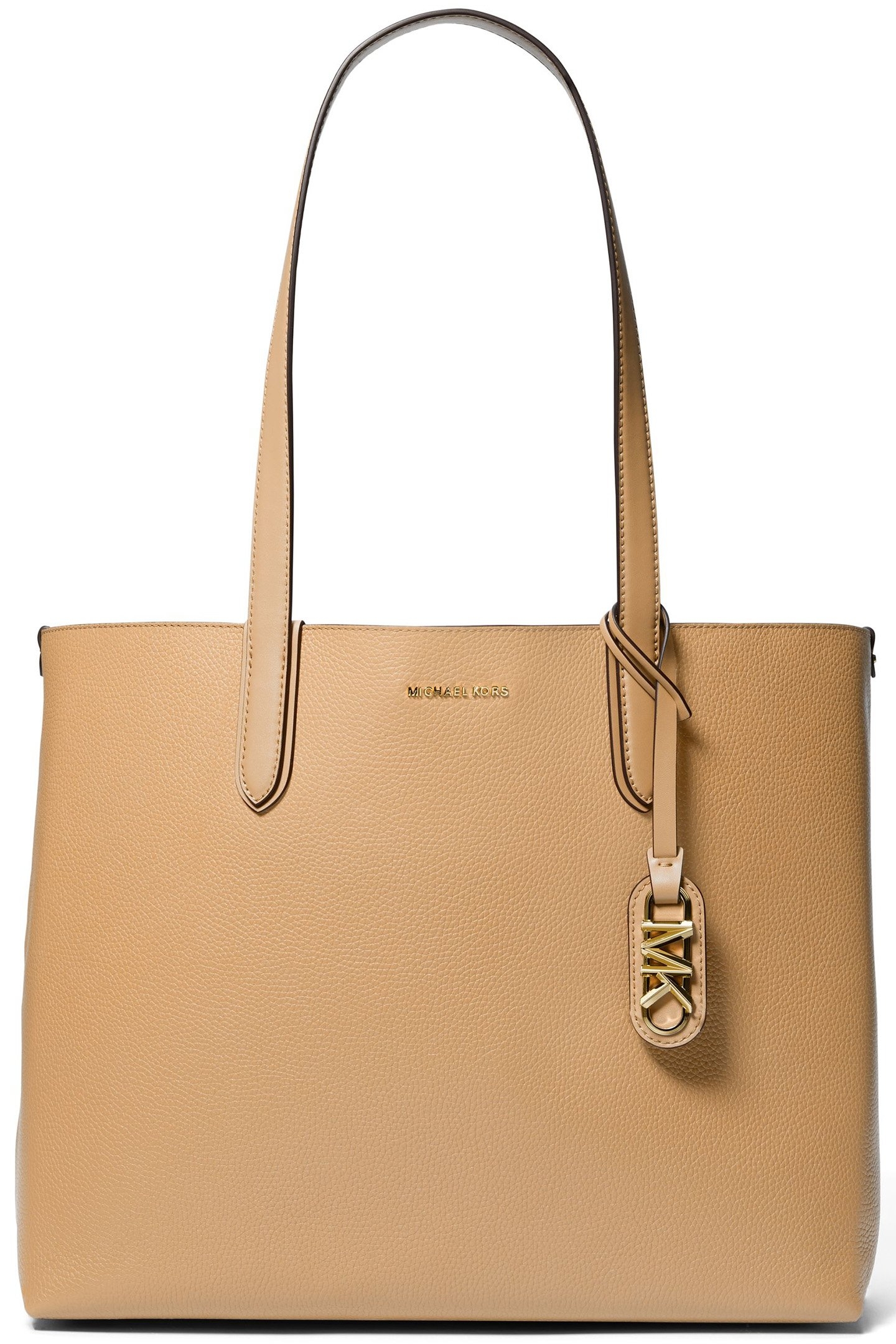 LARGE REVERSIBLE LEATHER TOTE IN BEIGE 1