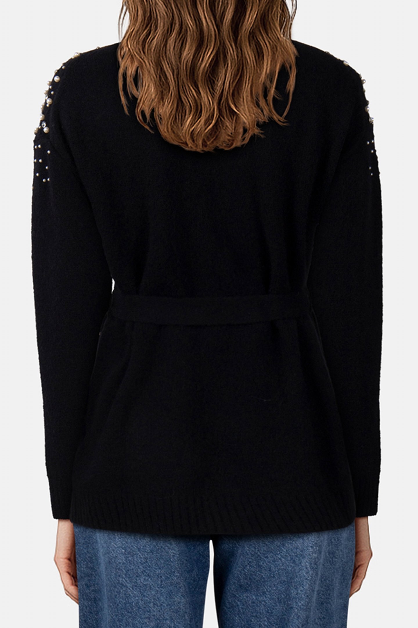 SIBILLA BELTED CARDI JET BLACK A996 2