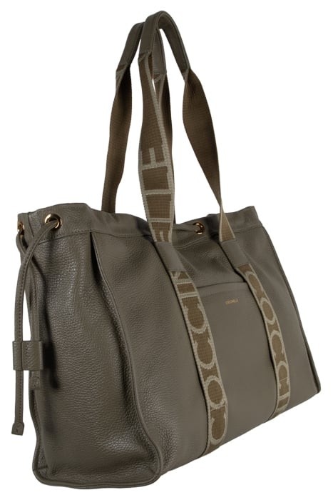 GRAINED LEATHER SIGNATURE TOTE BAG 4