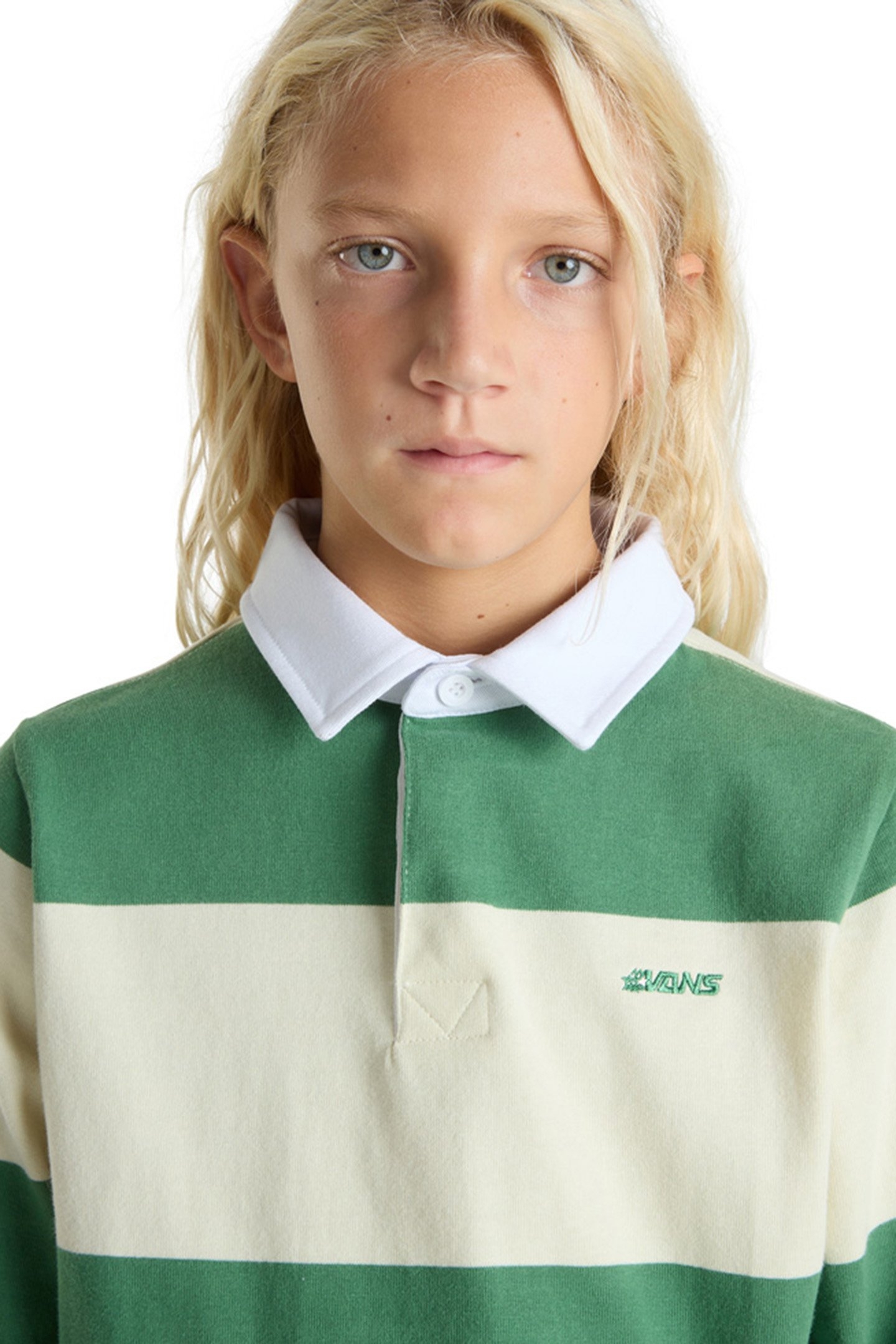 BOYS WARD RUGBY LS KNIT FAIRWAY/LEMON ICING 7