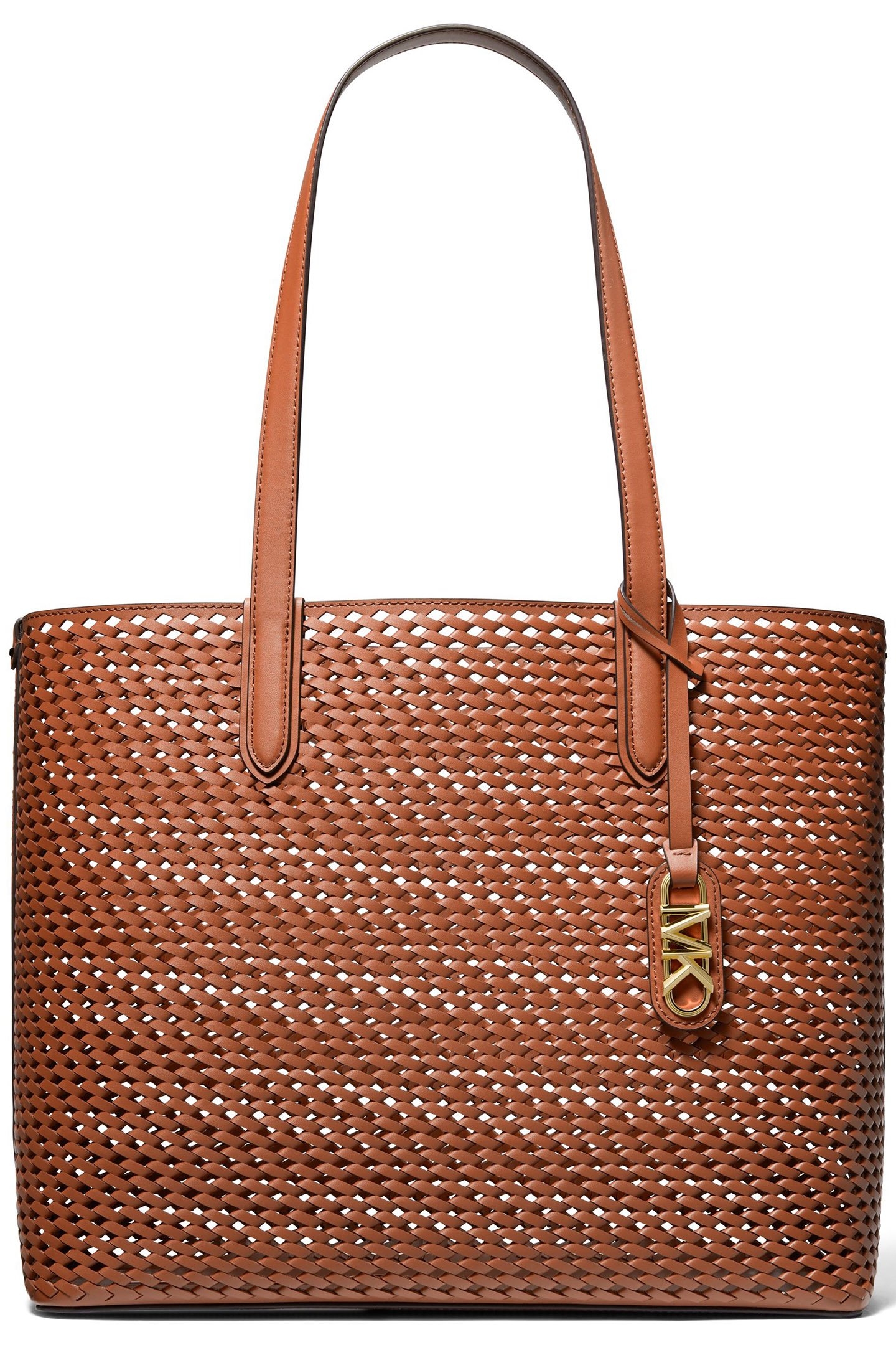 LARGE REVERSIBLE LEATHER TOTE IN BROWN 1