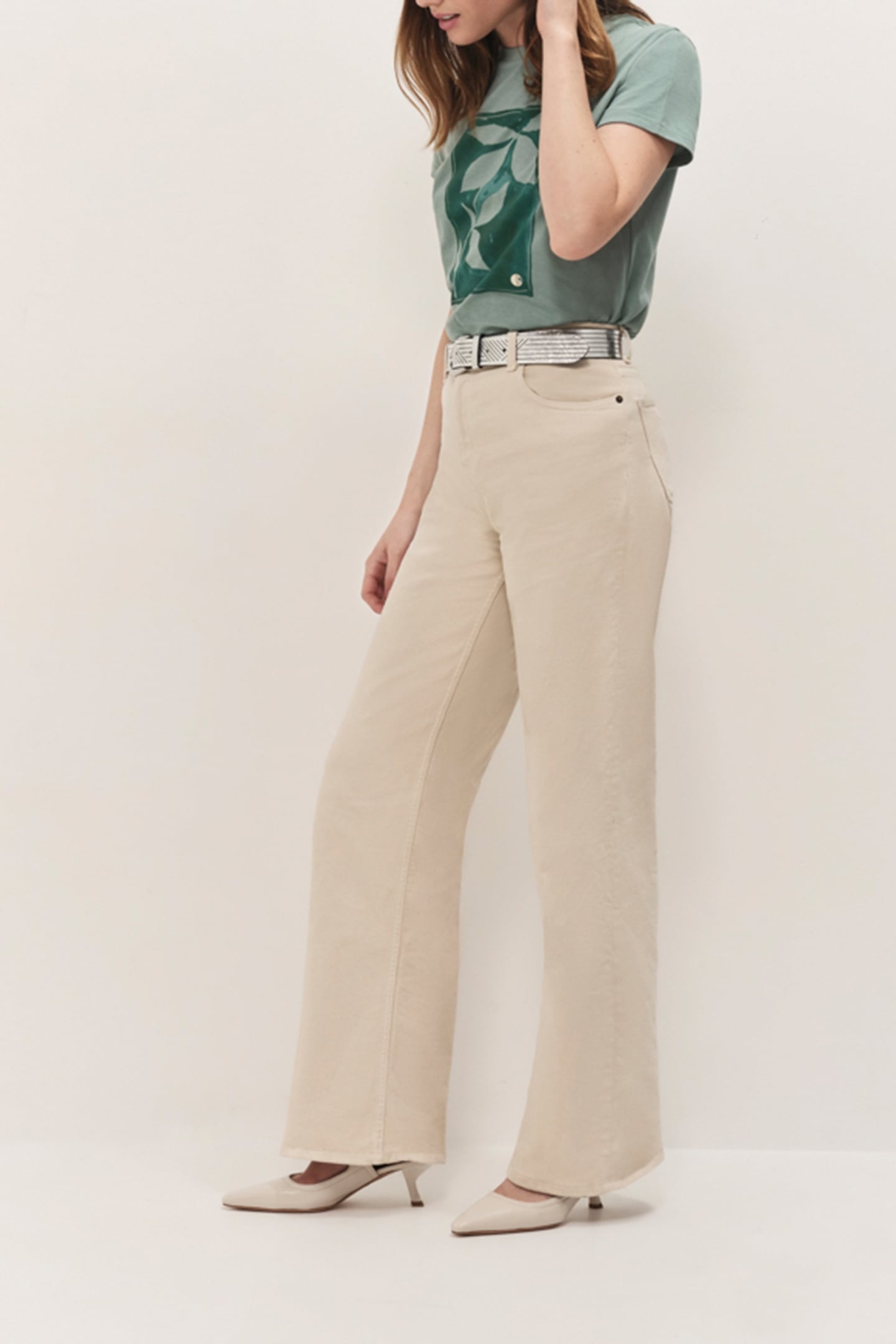 MASTER CELADON T-SHIRT WITH FOLIAGE PRINT INSPIRED BY PAINTI 4