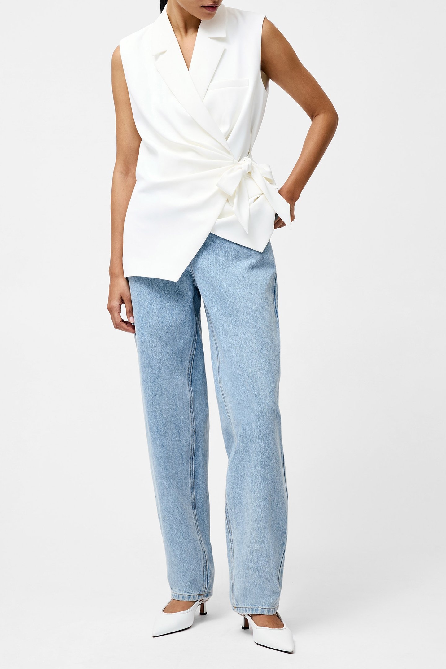 HARRIE SUITING WAISTCOAT SUMMER WHITE 2