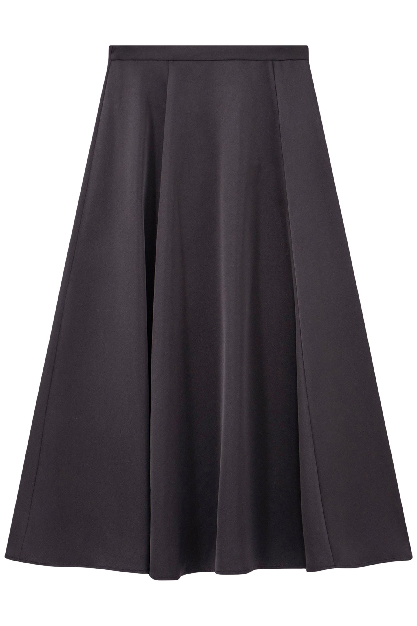JAROD - BLACK SATIN MIDI SKIRT 1