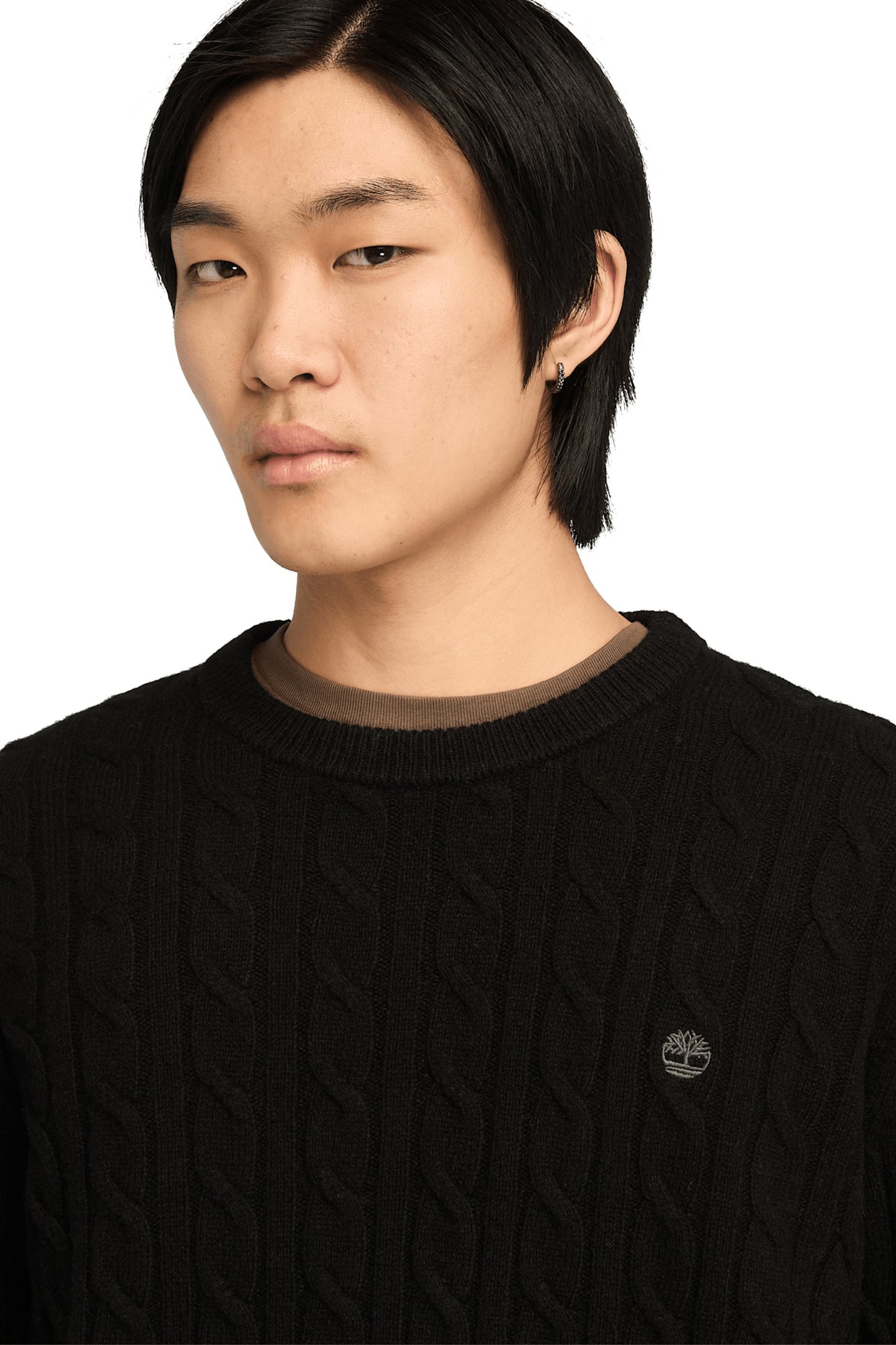 PHILLIPS BROOK CABLE CREW NECK SWEATER BLACK 4