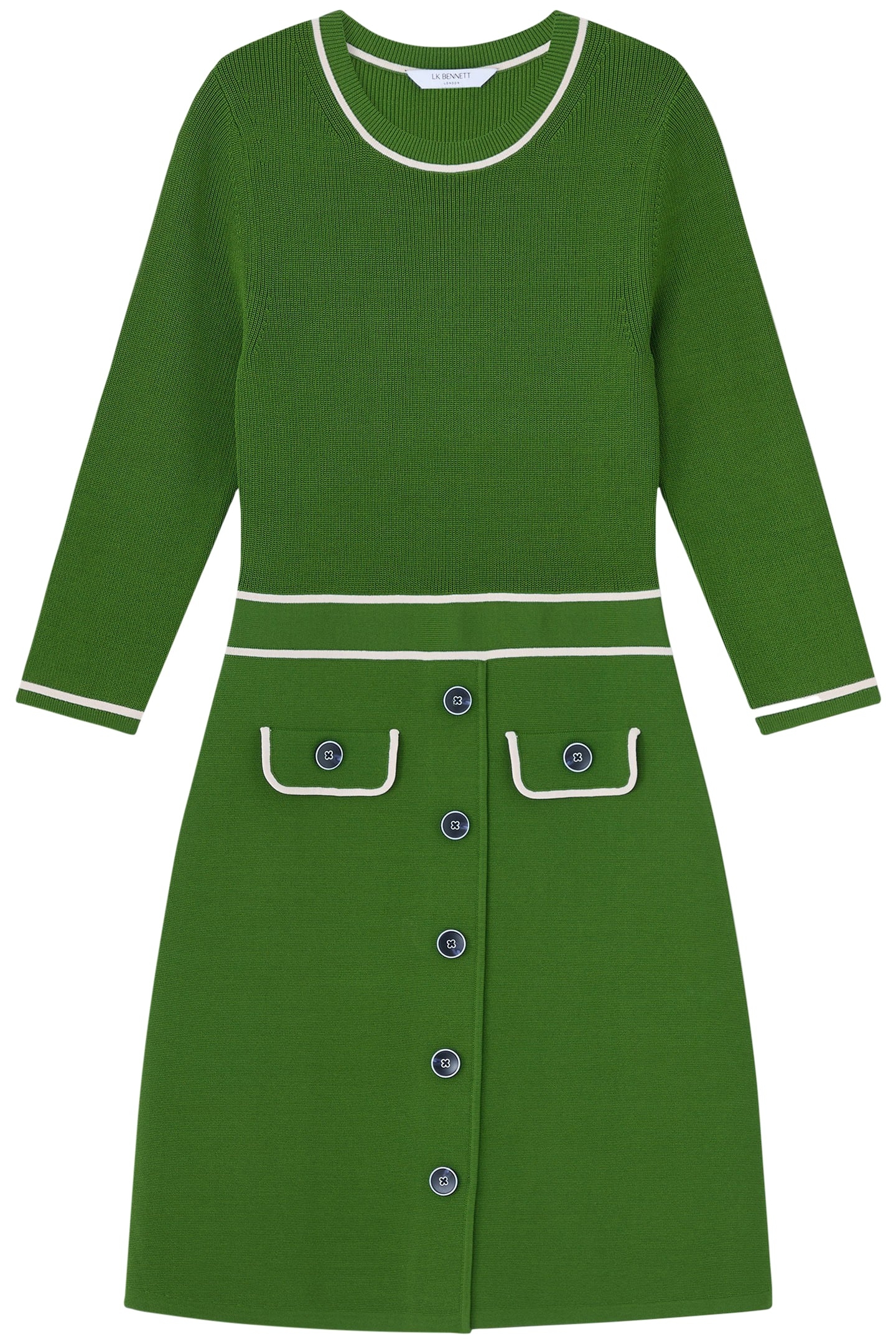 DR CIARA CREW KNIT DRES GREEN 3