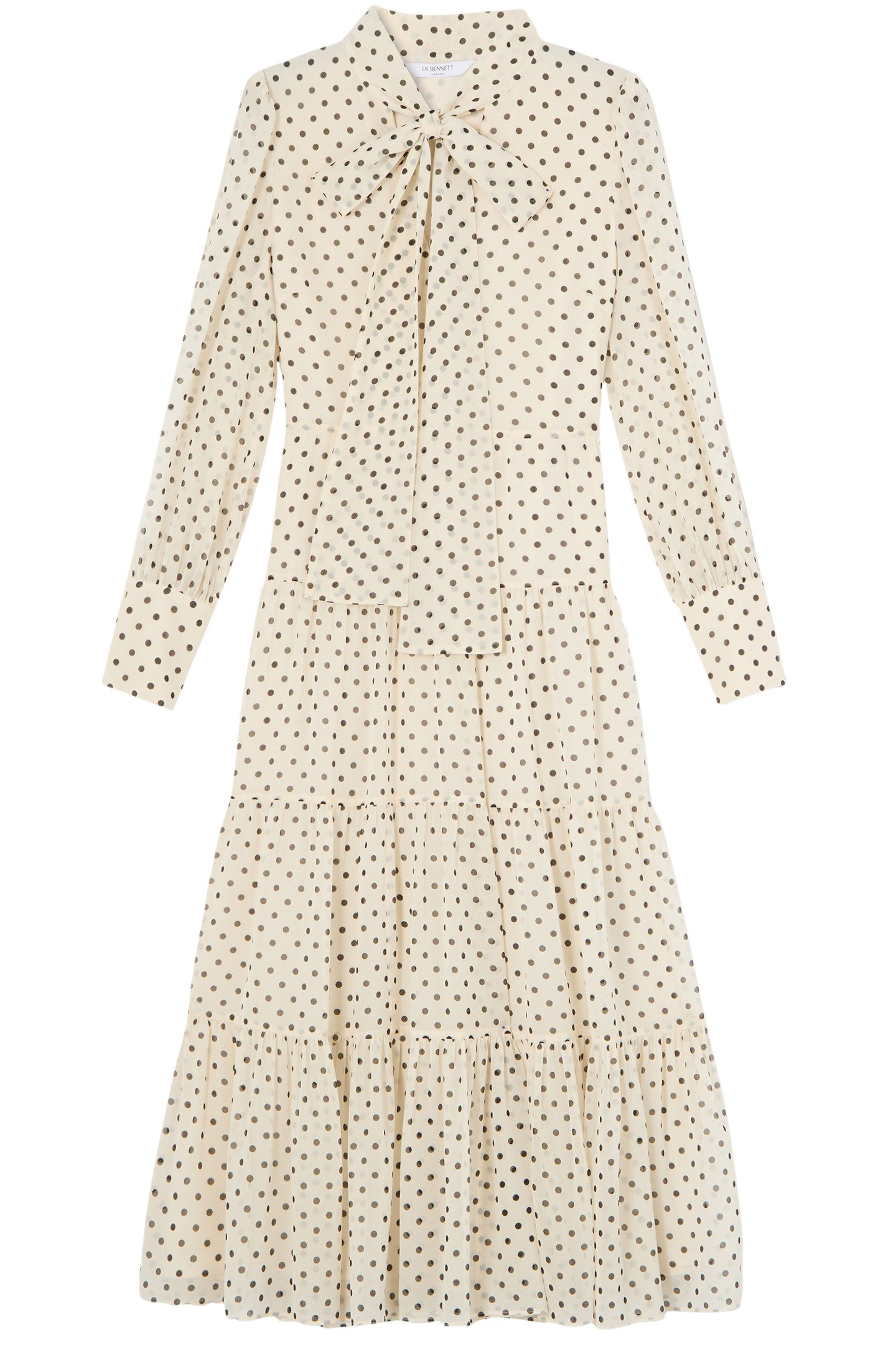 DR POLLY TIE NECK DRESS BLACK 3