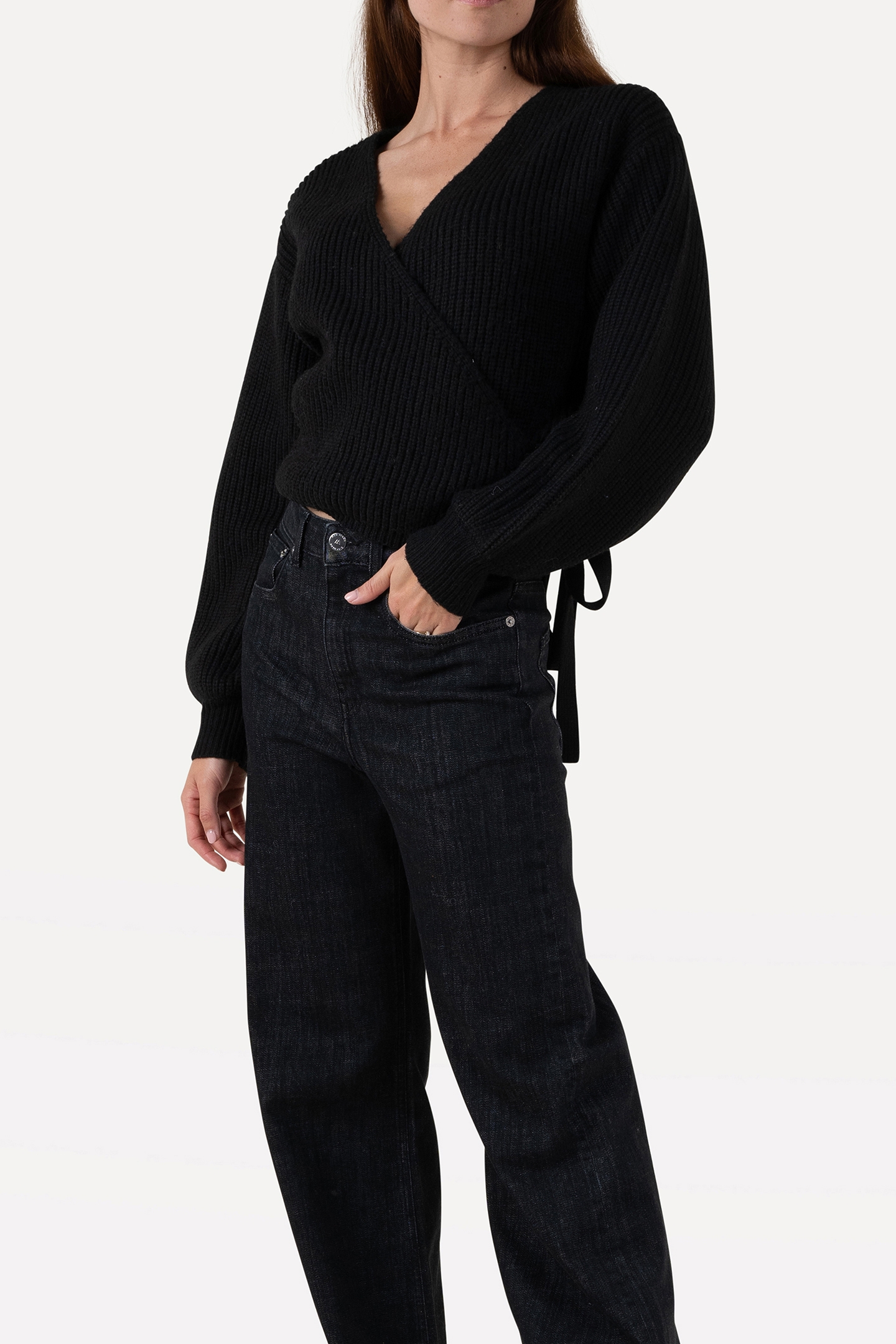 ABBY KNITTED CARDIGAN LONG SLEEVE BLACK 1