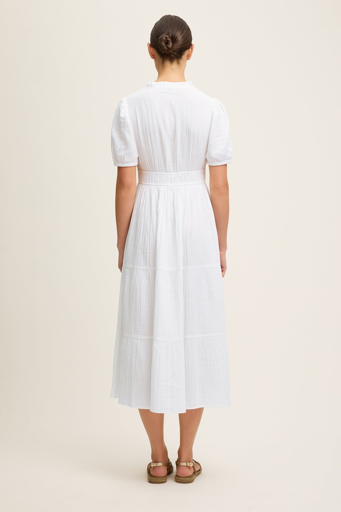 DR FELICITY GAUZE DRESS WHITE 2