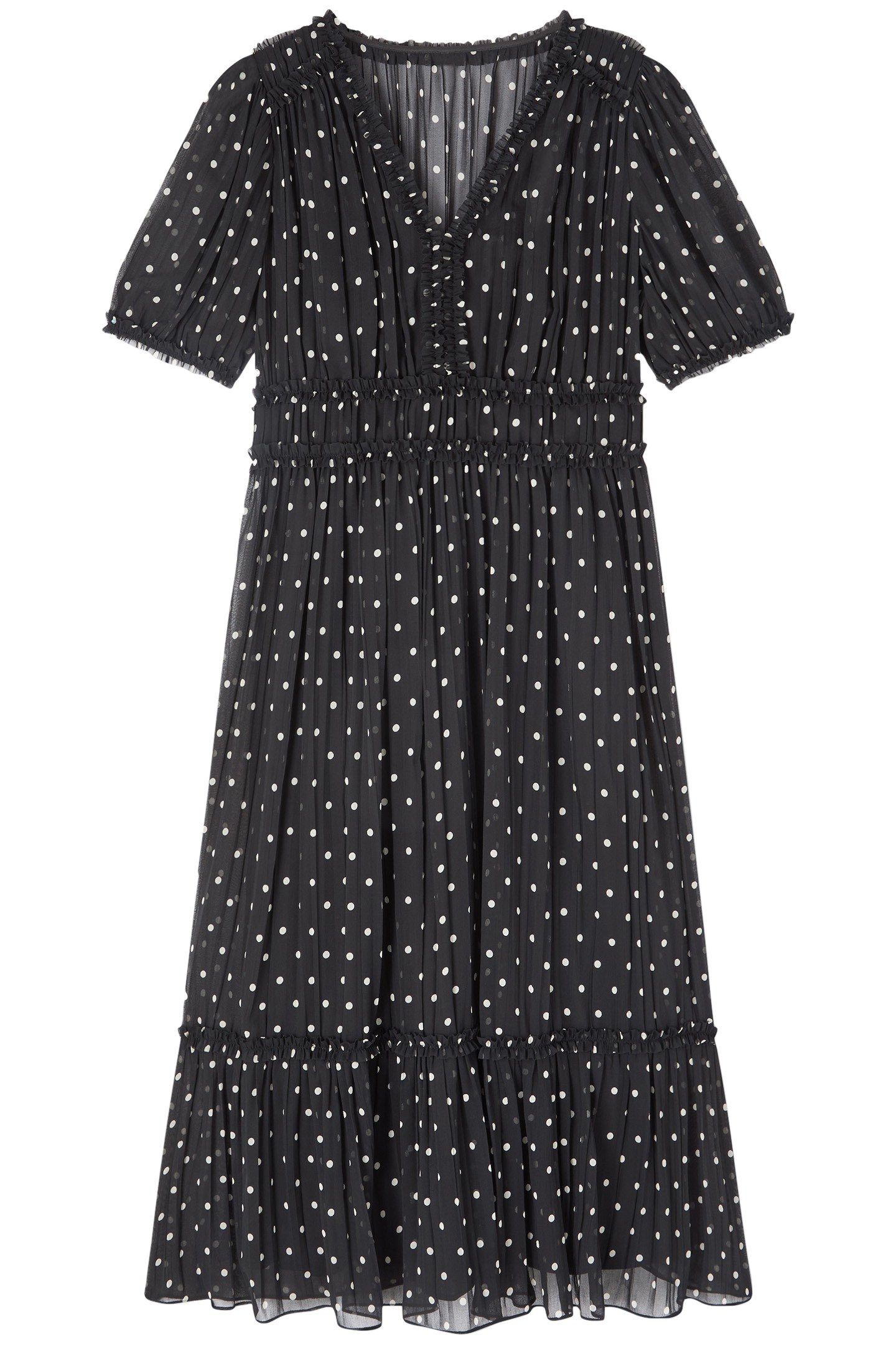 DR GIGI POLKADOT DRESS BLACK 3