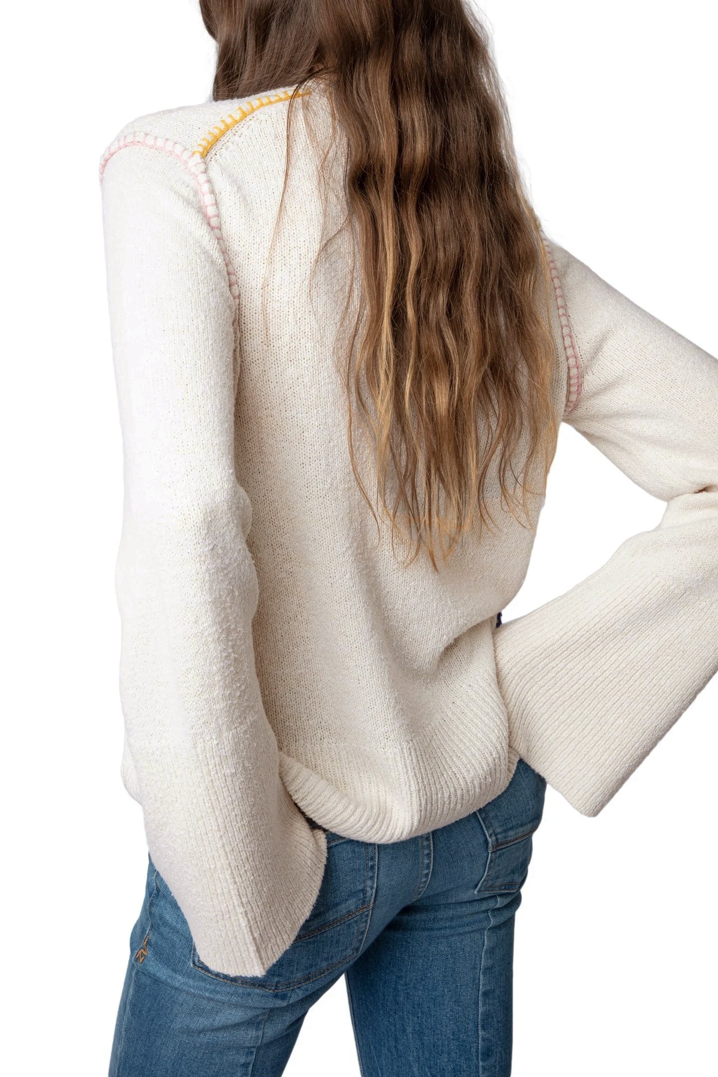 LOUNA SILK PULLOVER ECRU 4