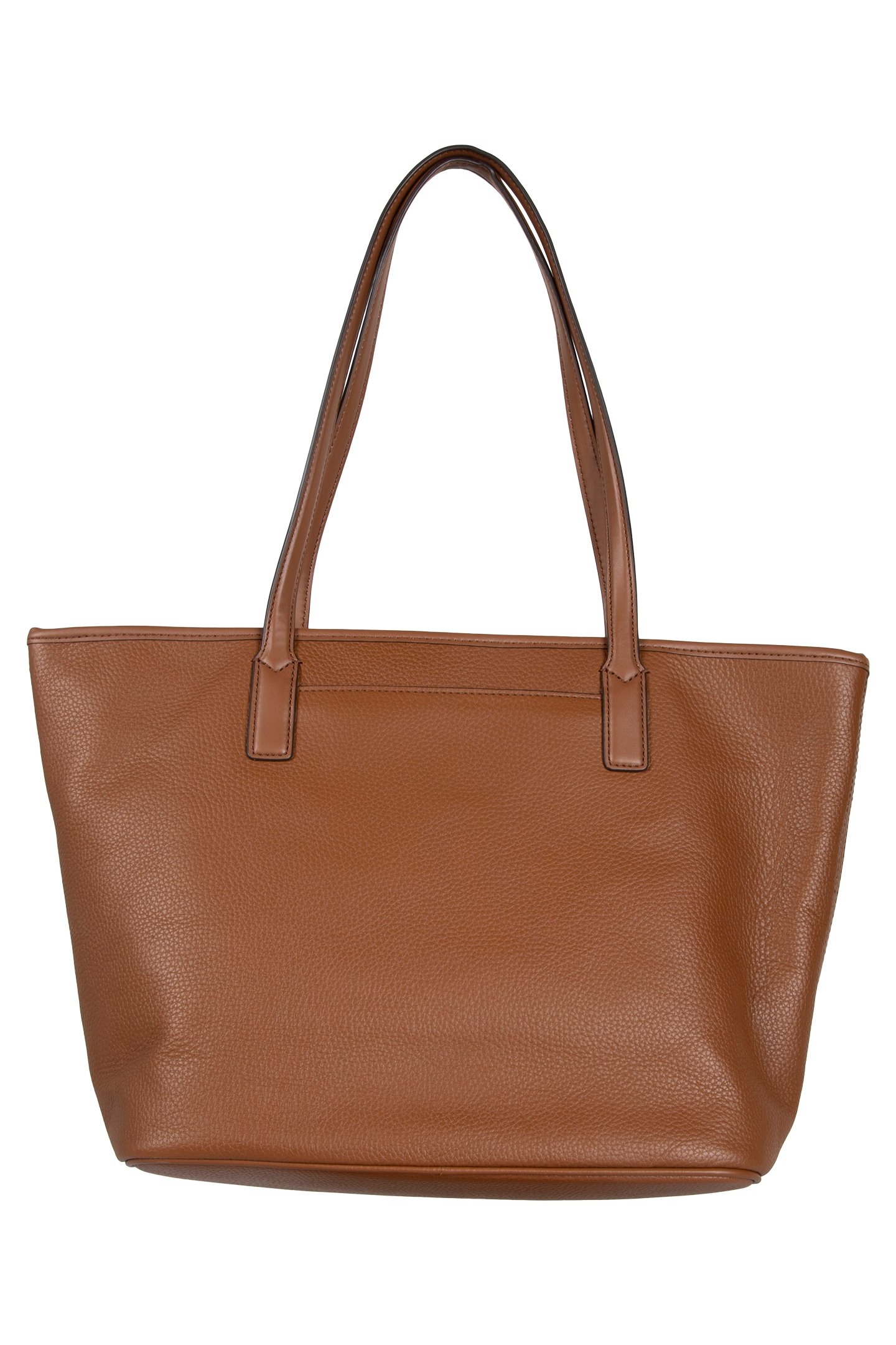 MEDIUM LEATHER TOP ZIP BUCKET MESSENGER BAG IN BROWN 3