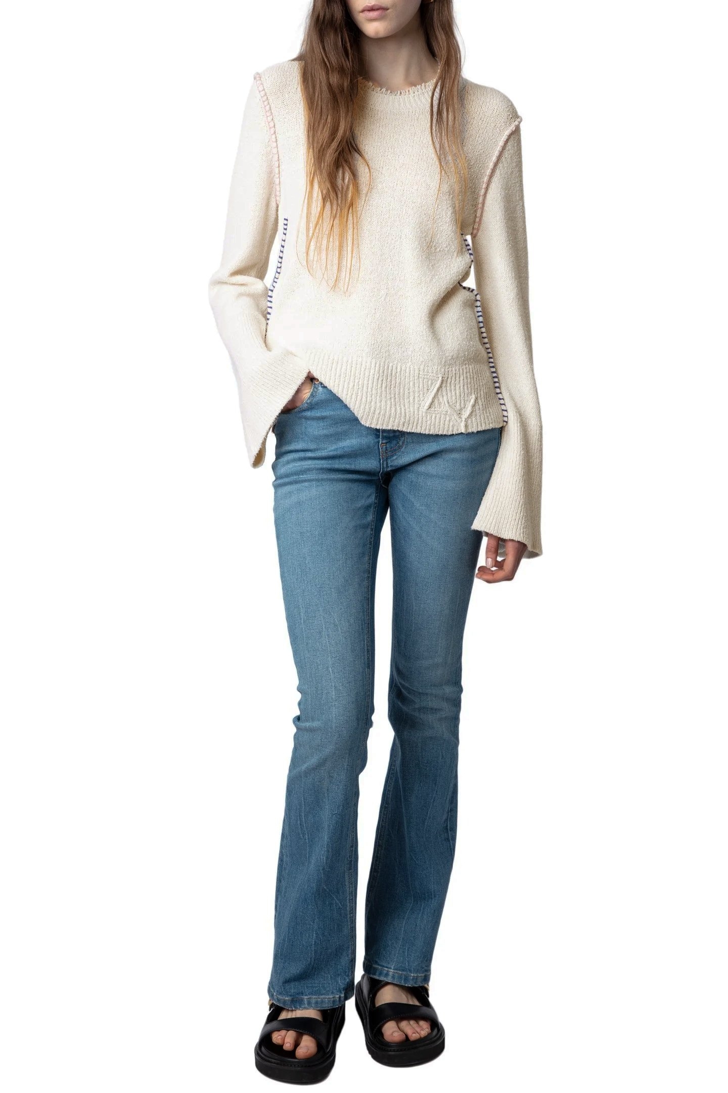 LOUNA SILK PULLOVER ECRU 5