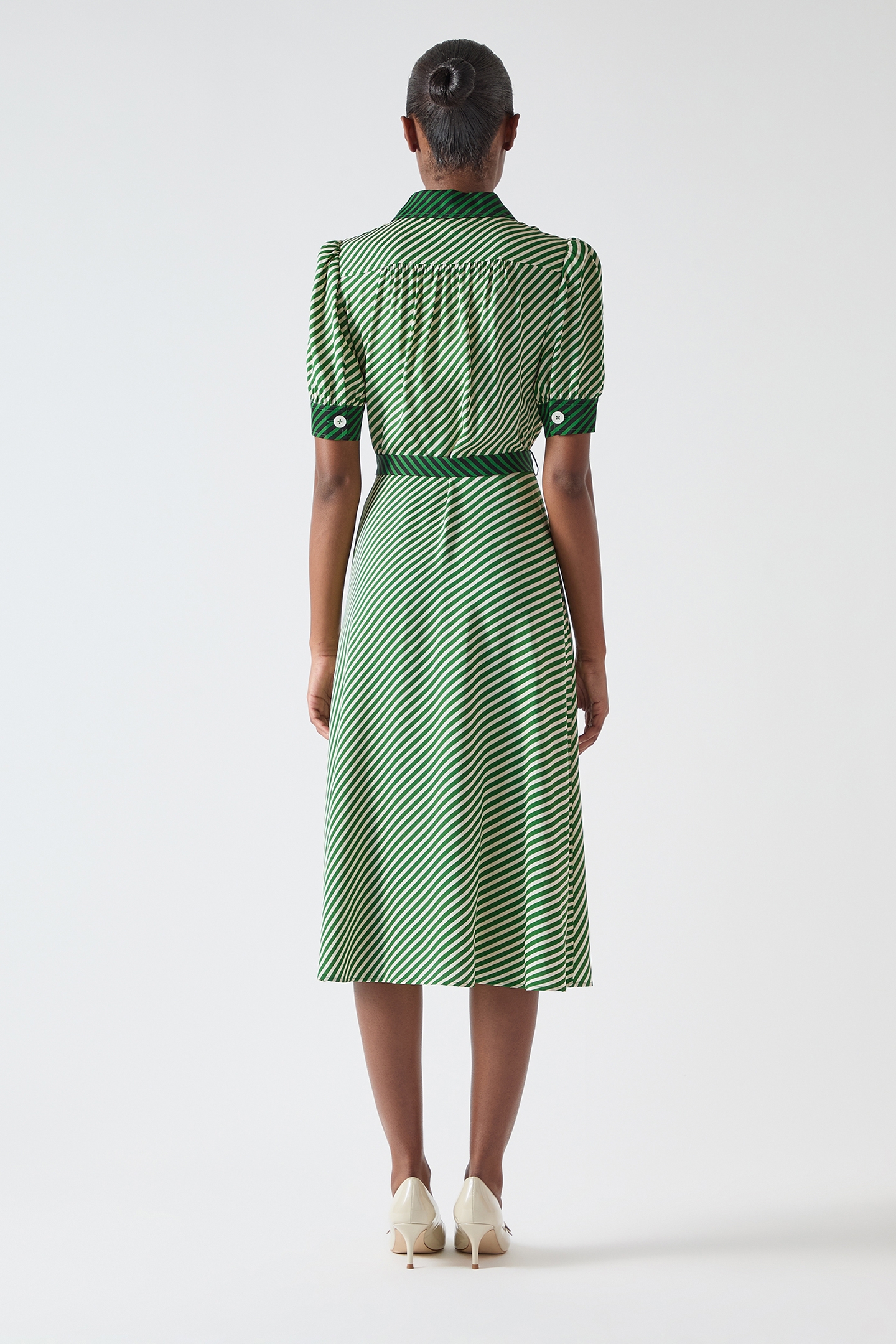 DR VAL STRIPE DRESS GREEN 2