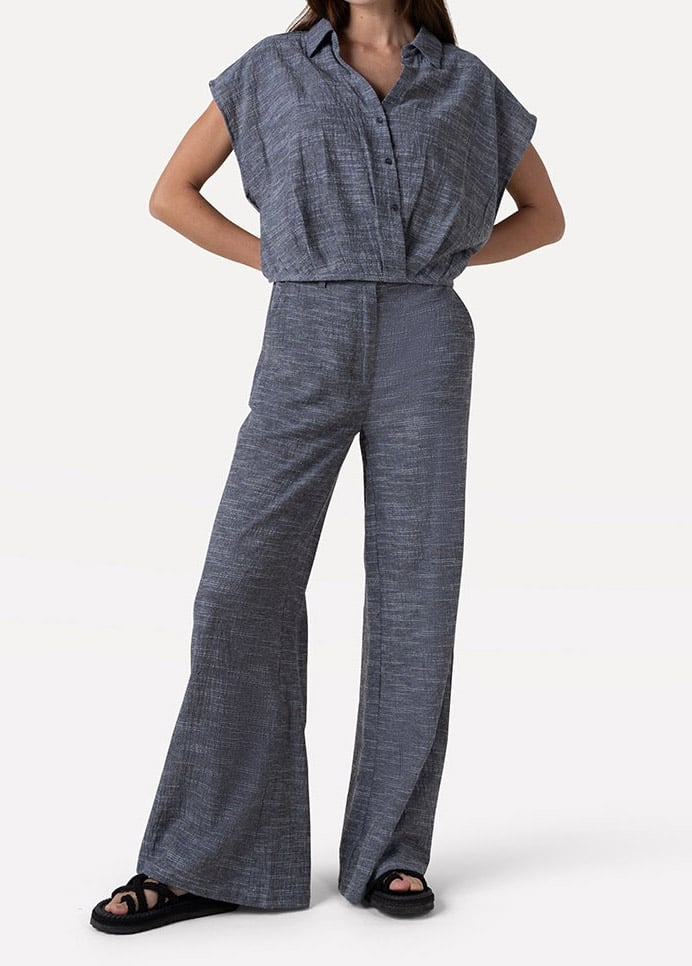 FLORINE PANTS STRUCTURED BLUE 2