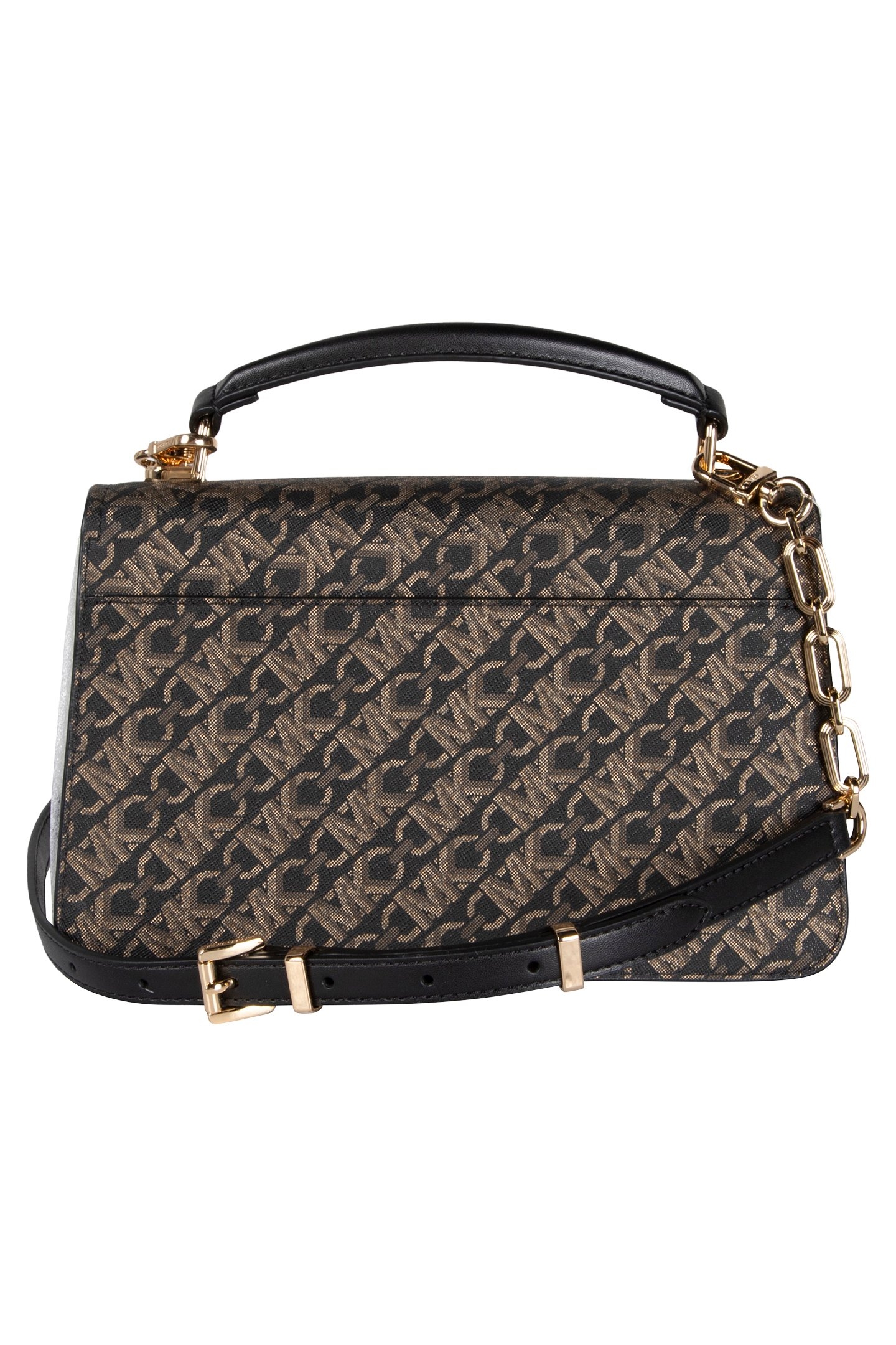 MD EW TH CHN SATCHEL BLK/PALEGOLD 3