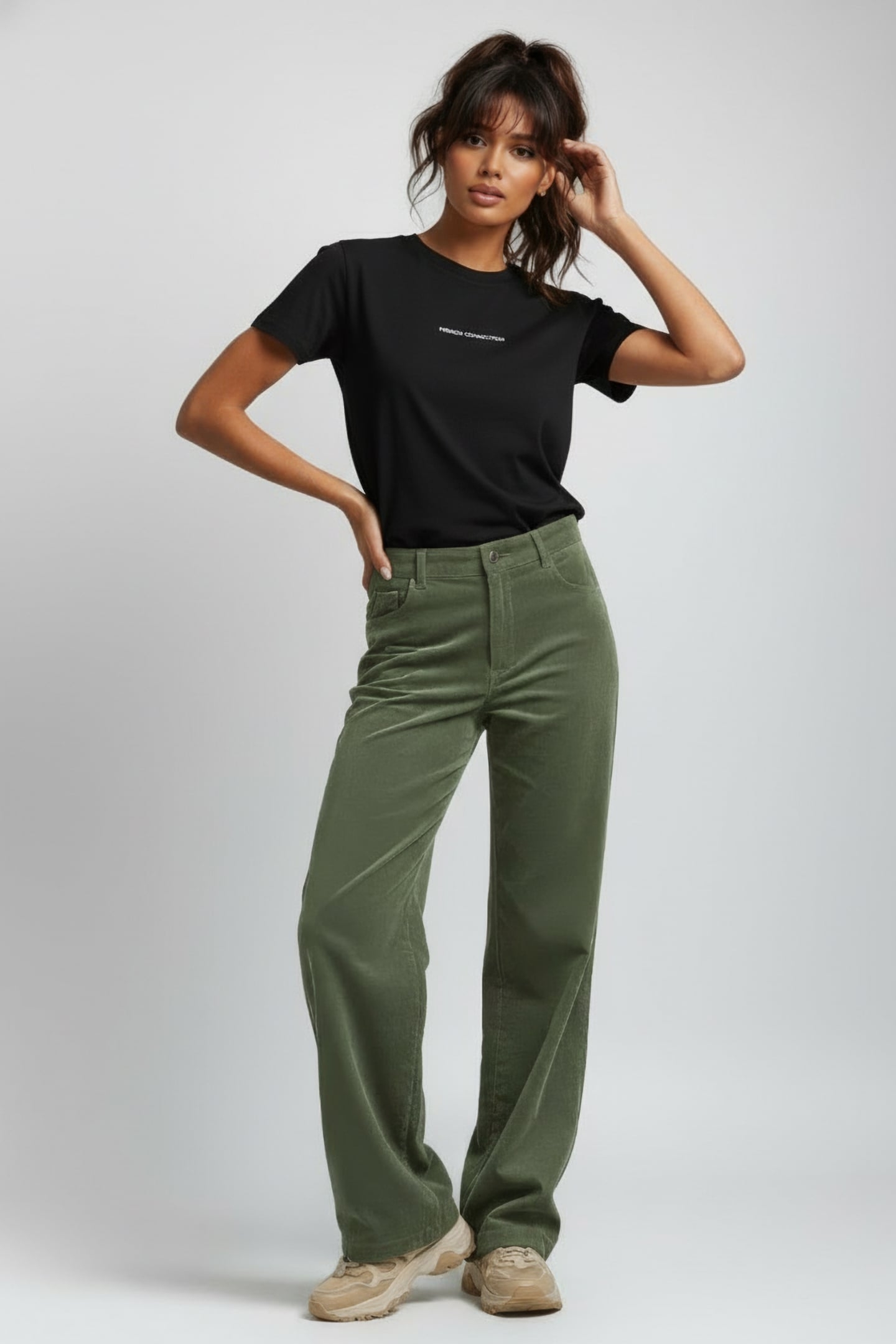 FRENCH CONNECTION TEE BLACK/WHITE 1