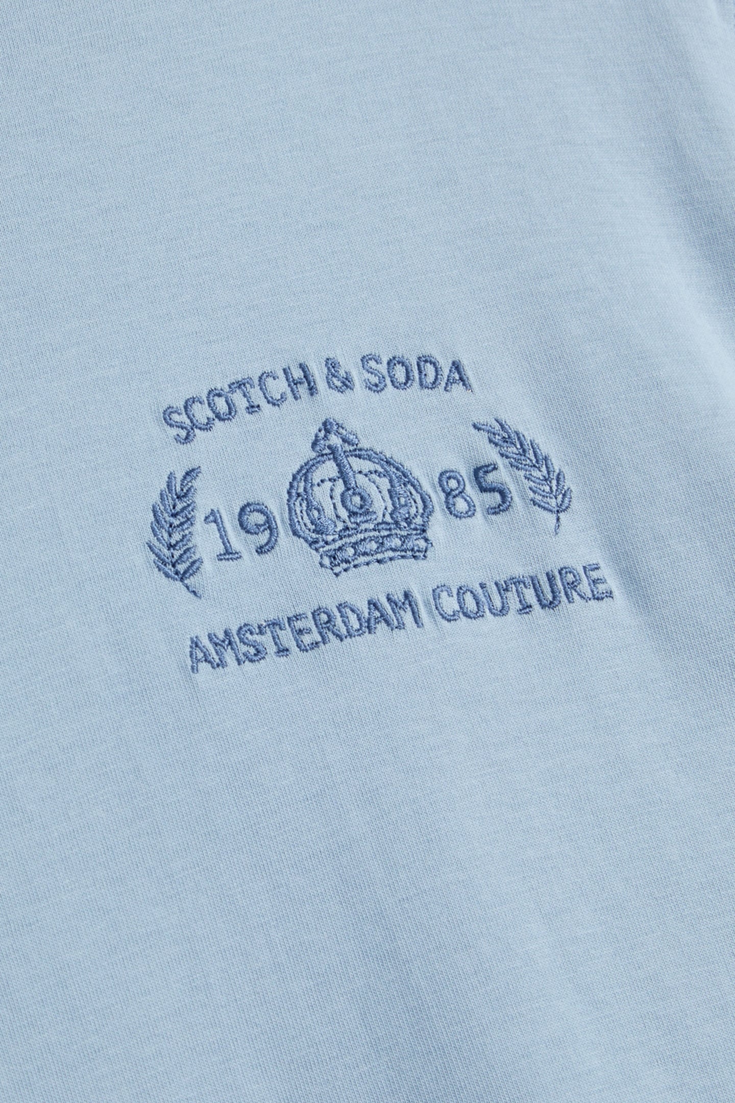 SS ROLL NECK TEE SKY/PEWTER 3