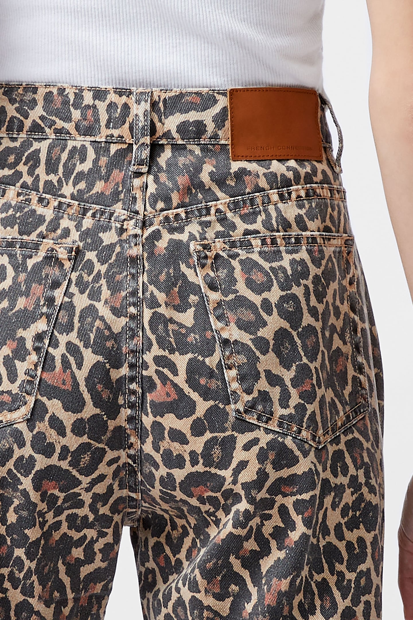 CHARLIE PRINTED STRAIGHT JEAN LEOPARD SAND MULTI 4
