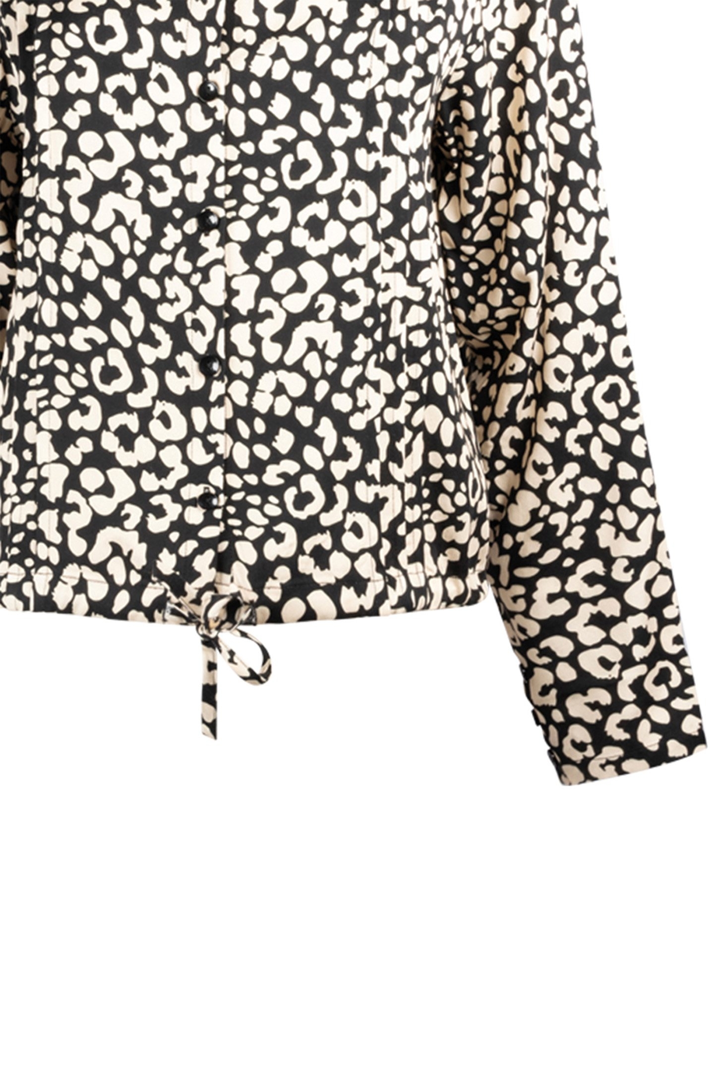 JUNE ANIMAL BLACK SHIRT LONG SLEEVE ANIMAL BLACK WHITE 5