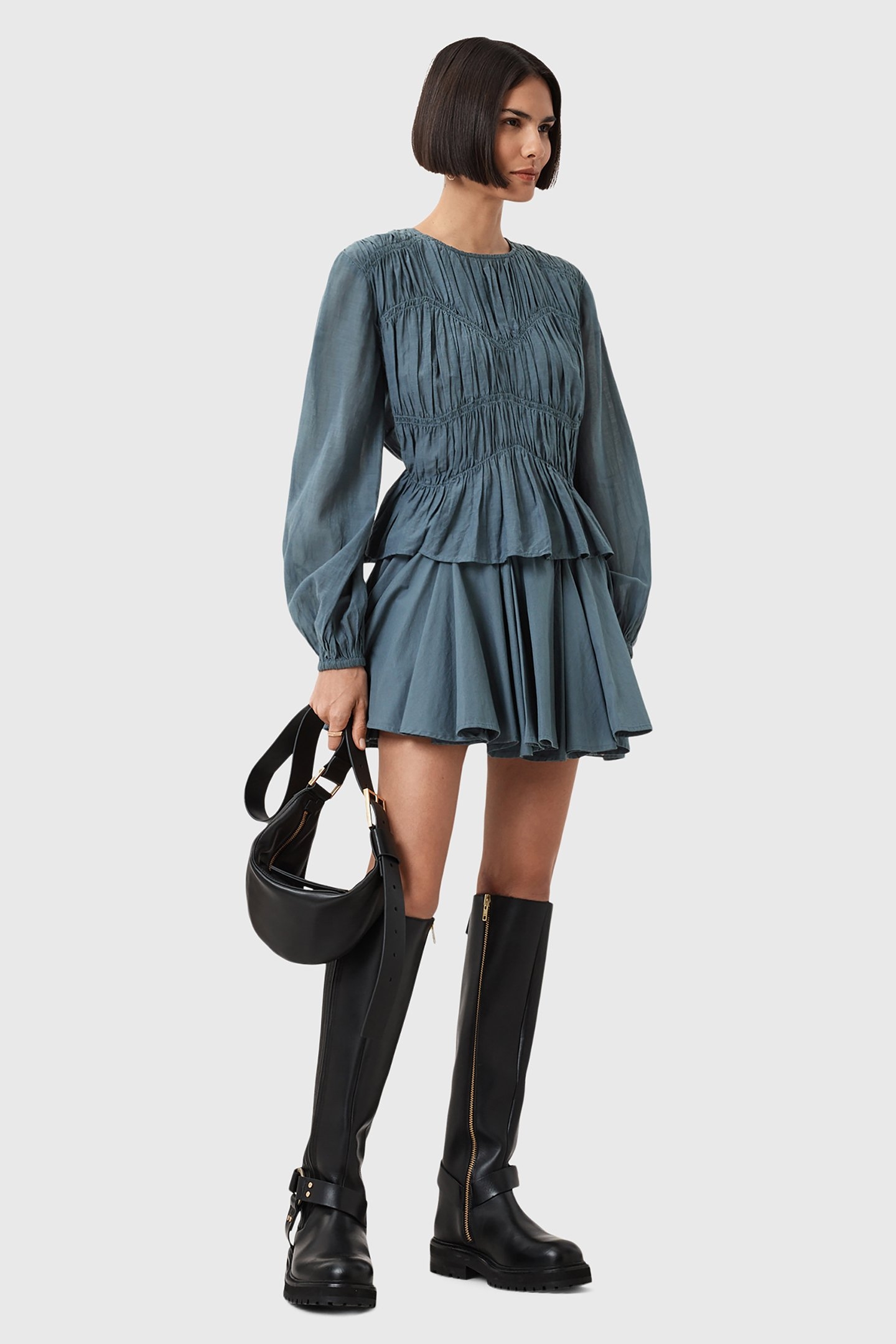 TULIP SKIRT DARK SLATE BLUE 3