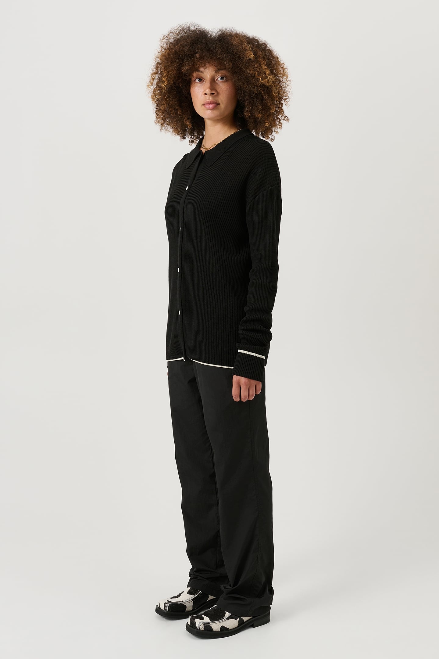 PAUL LONGSLEEVED POLO BLACK MULTI 3