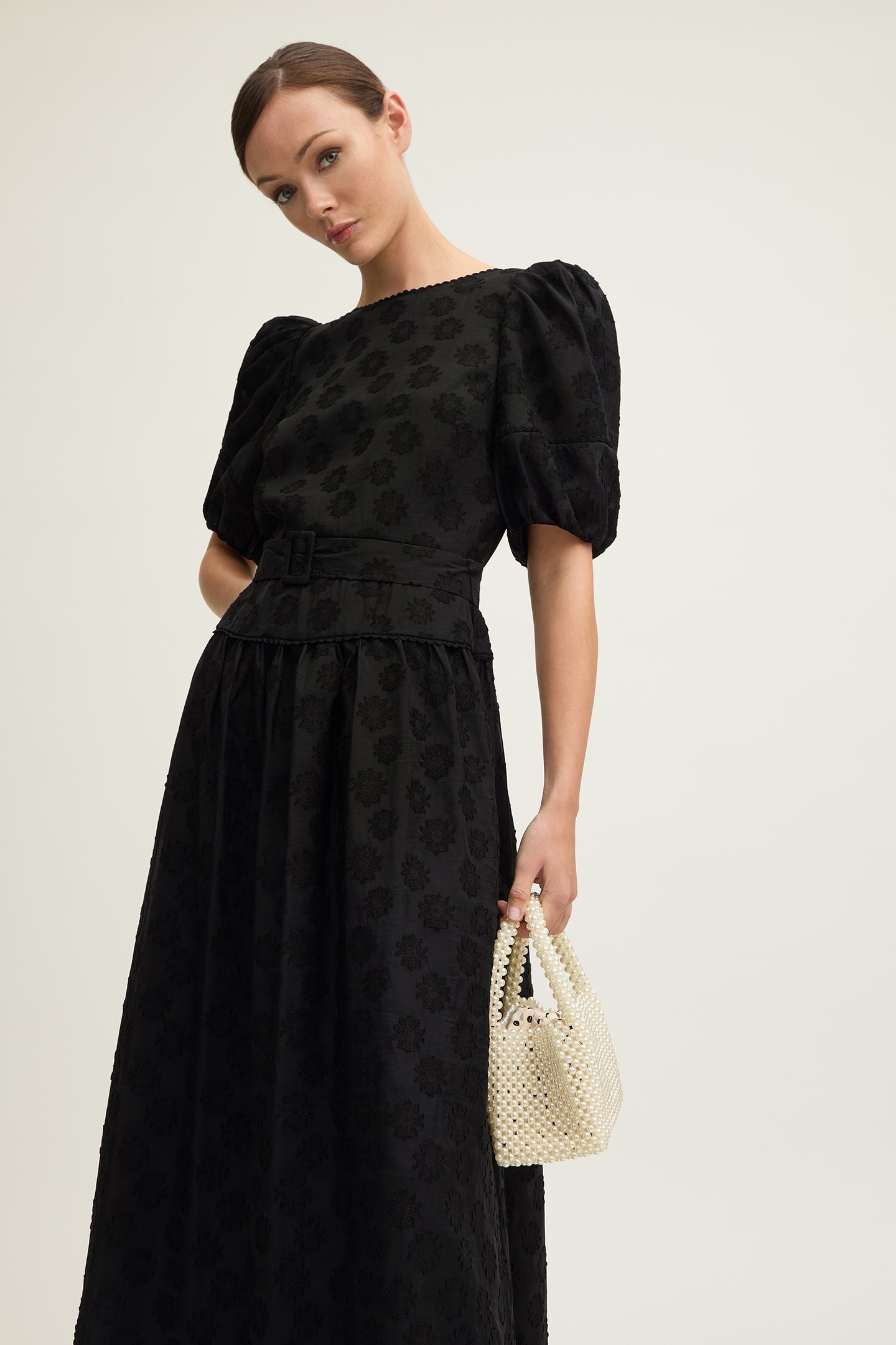 DR ESMERELDA PUFF SLEEVE BLACK 2